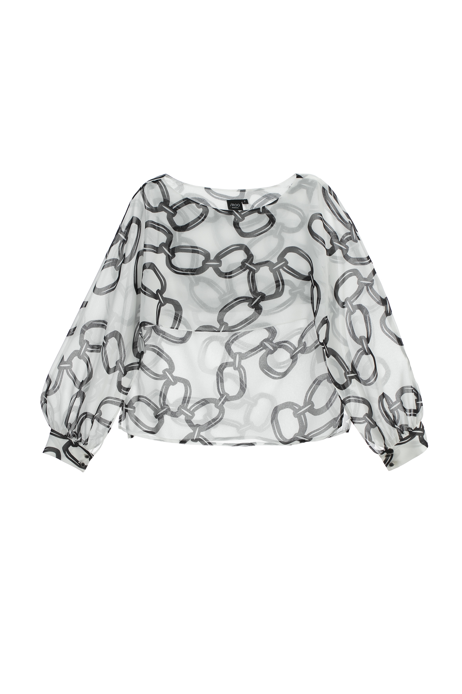 高端黑白大鏈條印花雪紡上衣高端黑白大鏈條印花雪紡上衣,一般背心,一般背心馬甲,上衣,內搭上衣,春夏穿搭,背心,透膚上衣,雪紡