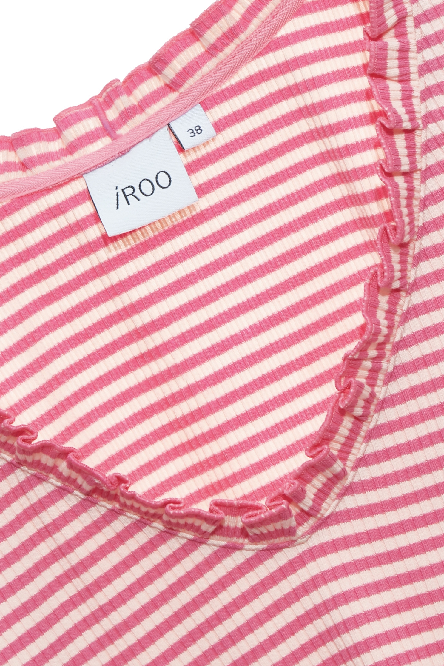 荷葉羅紋領單品上衣荷葉羅紋領單品上衣,上衣,春夏穿搭,條紋,荷葉,針織