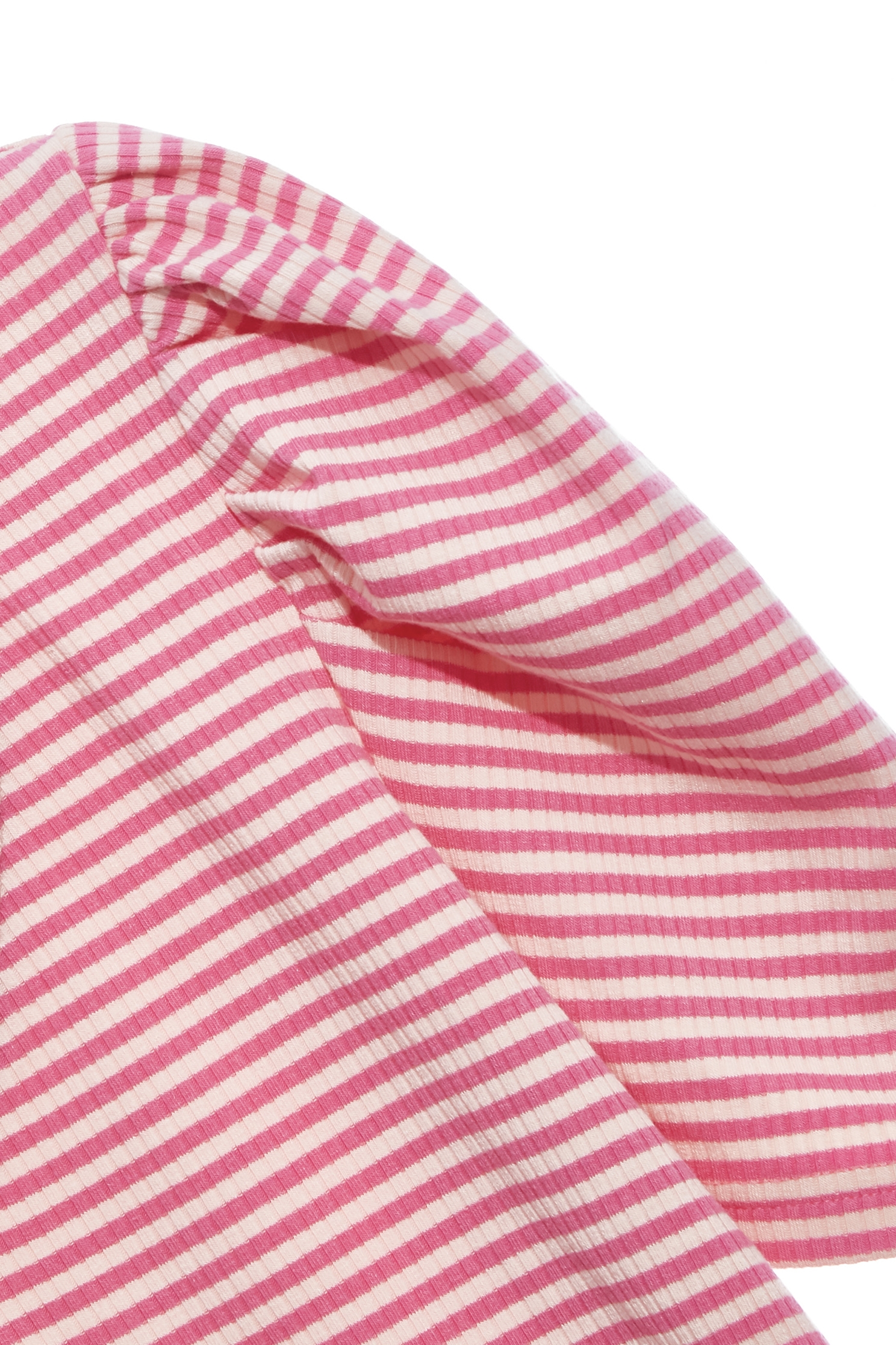 荷葉羅紋領單品上衣荷葉羅紋領單品上衣,上衣,春夏穿搭,條紋,荷葉,針織