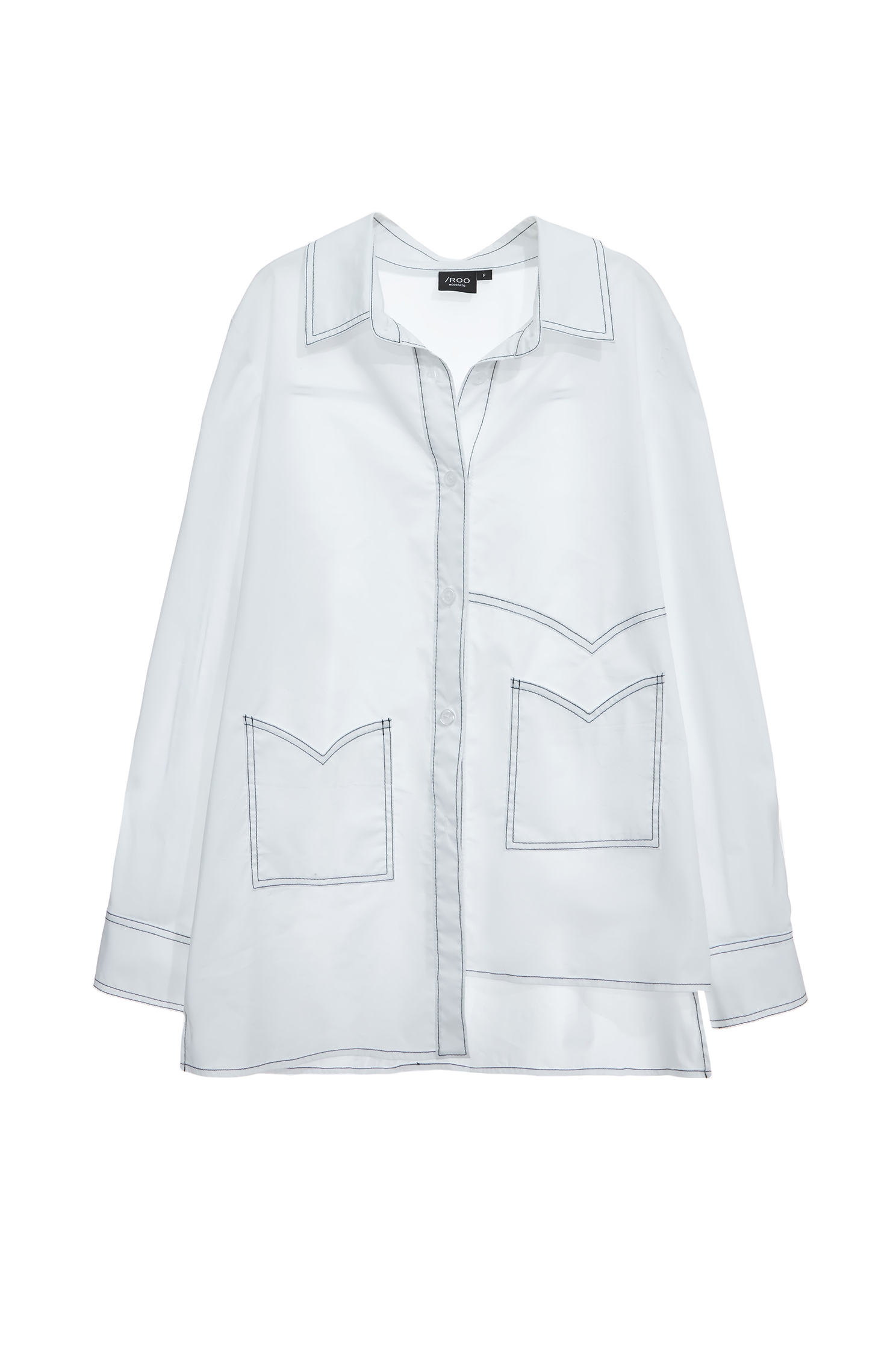 撞色綠線設計長版襯衫撞色綠線設計長版襯衫,上班OL穿搭,春夏穿搭,襯衫,長版襯衫