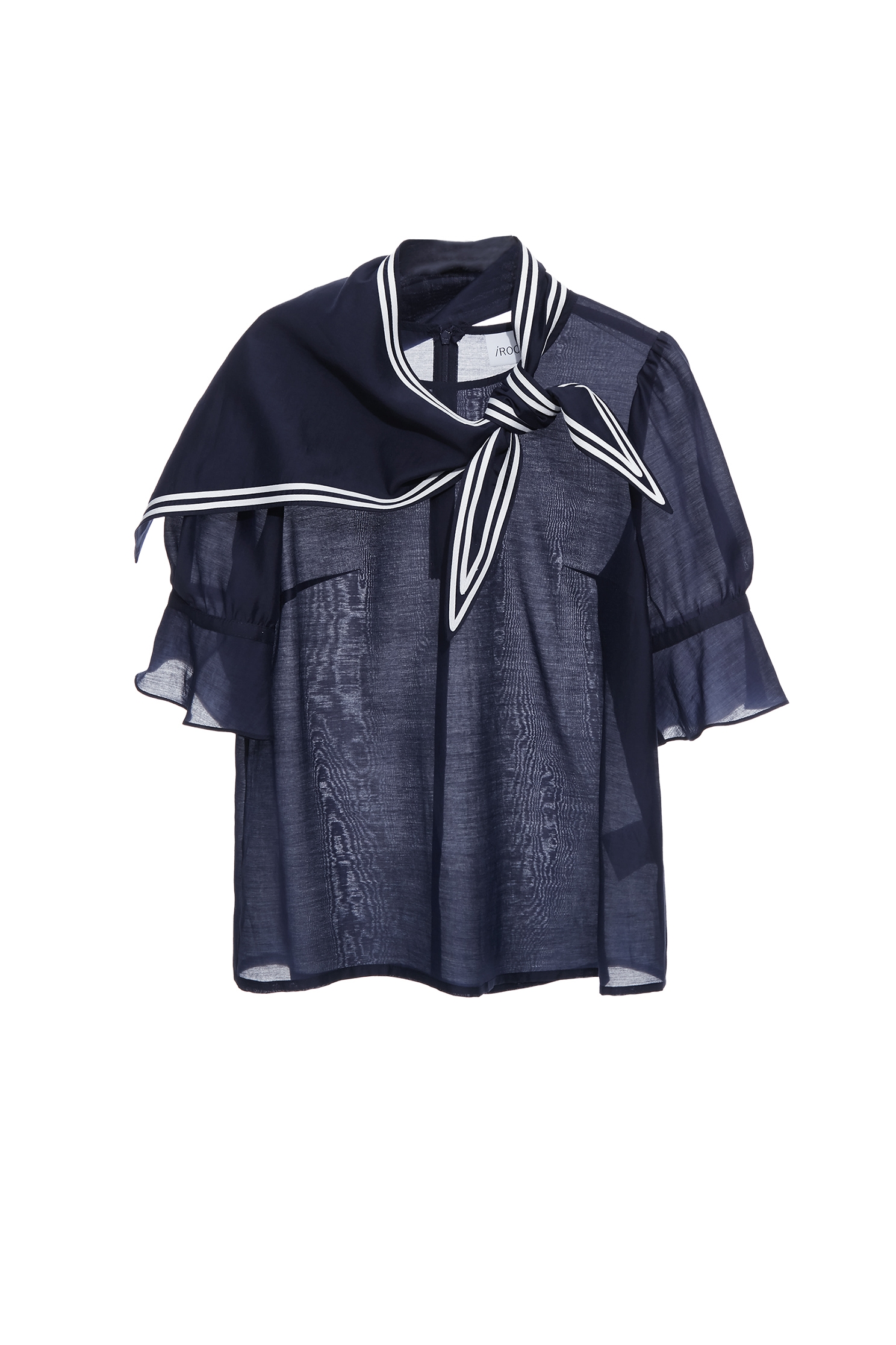 綴活動絲巾水手風上衣綴活動絲巾水手風上衣,上衣,春夏穿搭