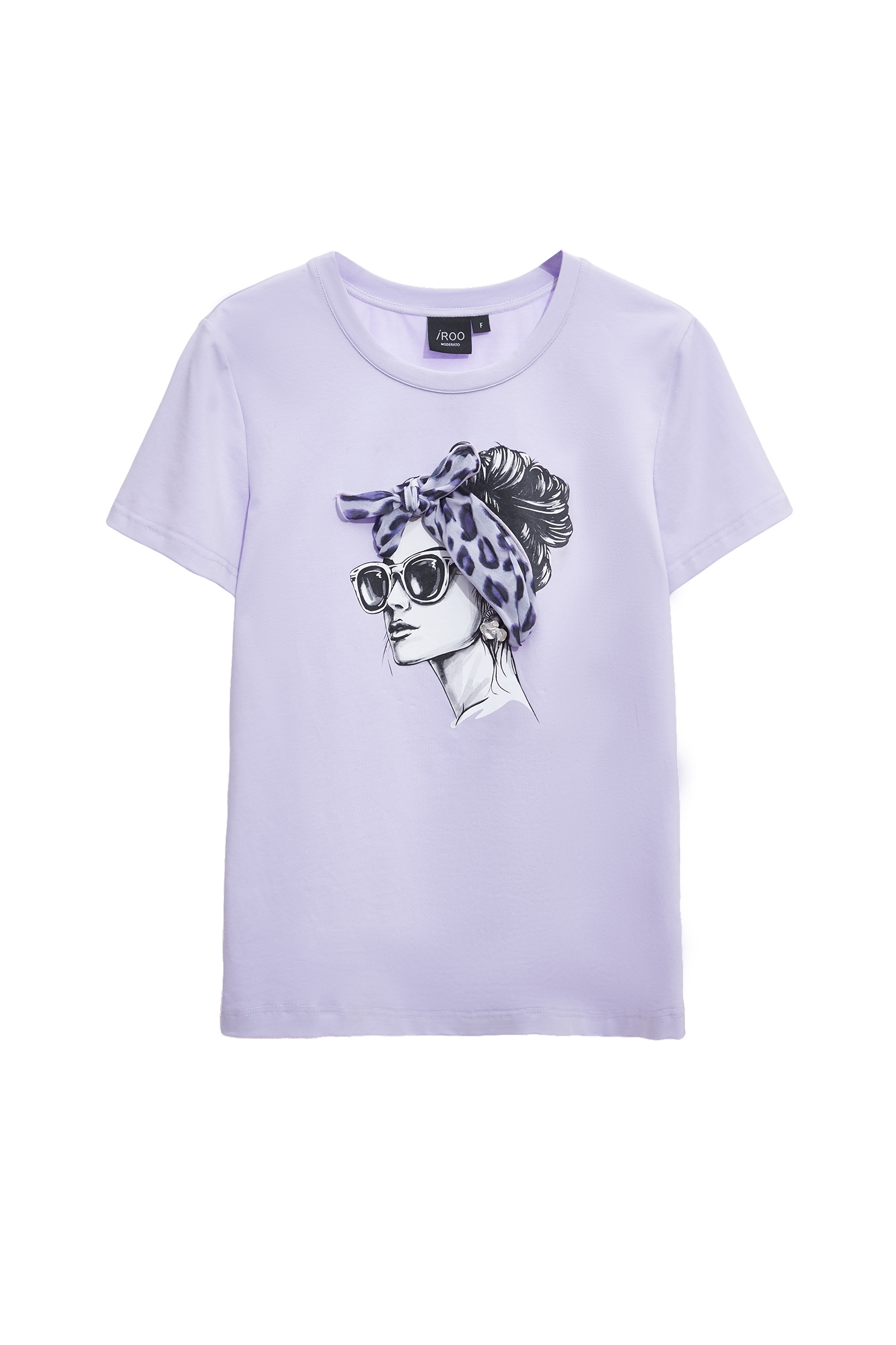 綁紫色豹紋頭巾美女Ｔ恤上衣綁紫色豹紋頭巾美女Ｔ恤上衣,上衣,春夏穿搭,雪紡