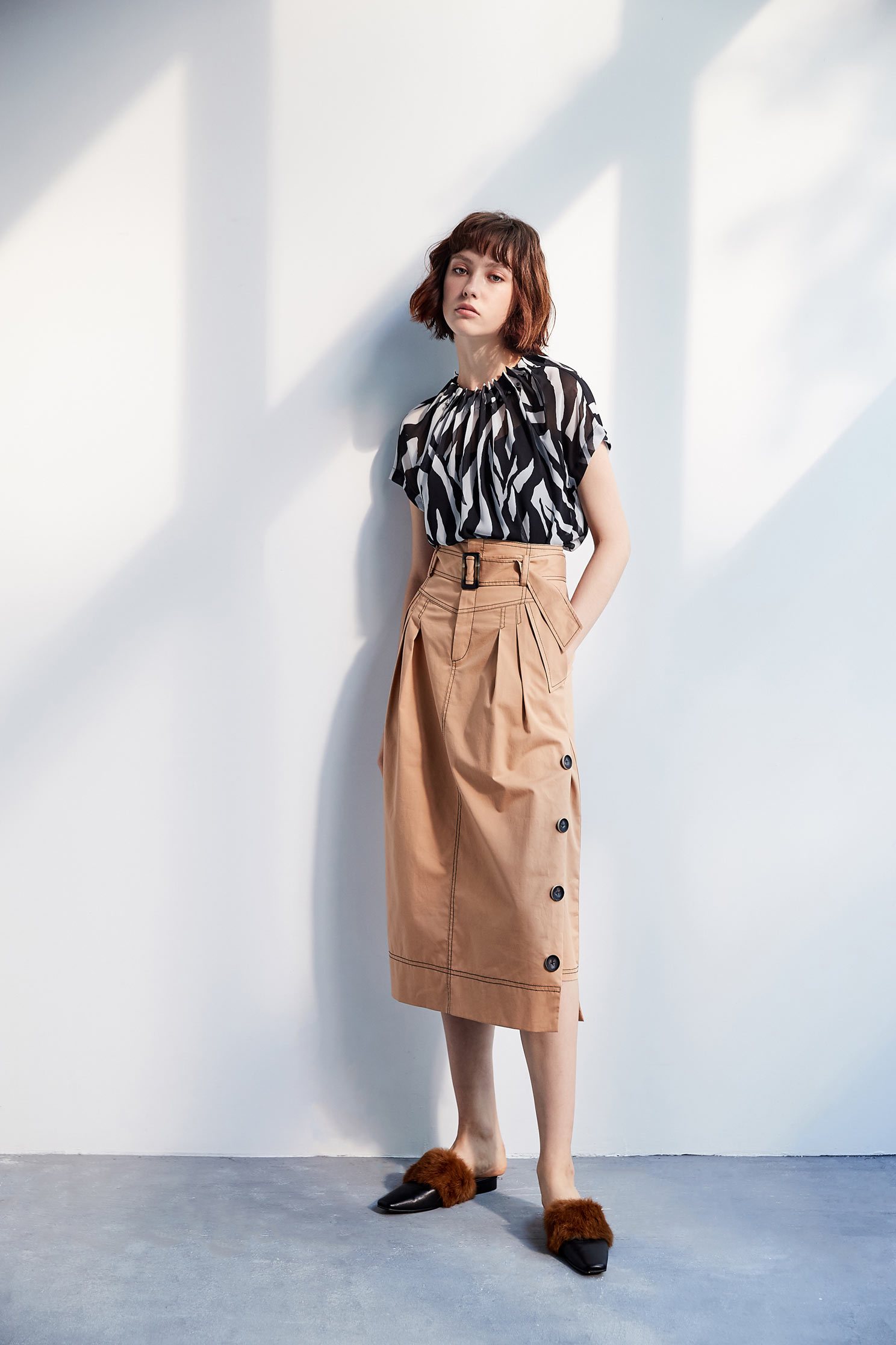 Zebra stripe classic fashion top,top,shortsleevetop,see-throughtop,girlfriendsspringtour,chiffon,chiffontop