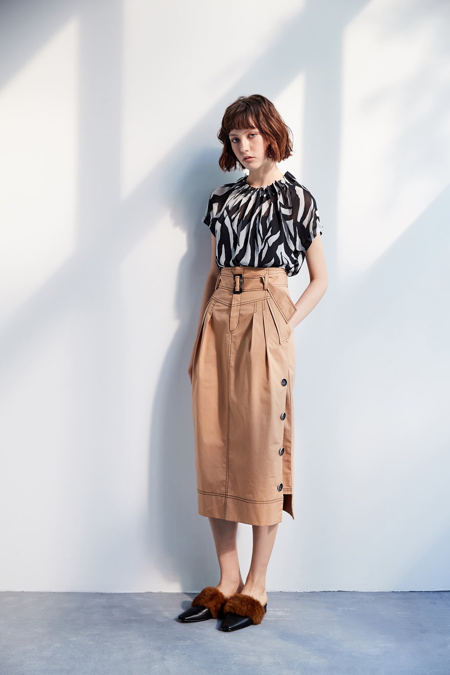 Zebra stripe classic fashion top,top,shortsleevetop,see-throughtop,girlfriendsspringtour,chiffon,chiffontop