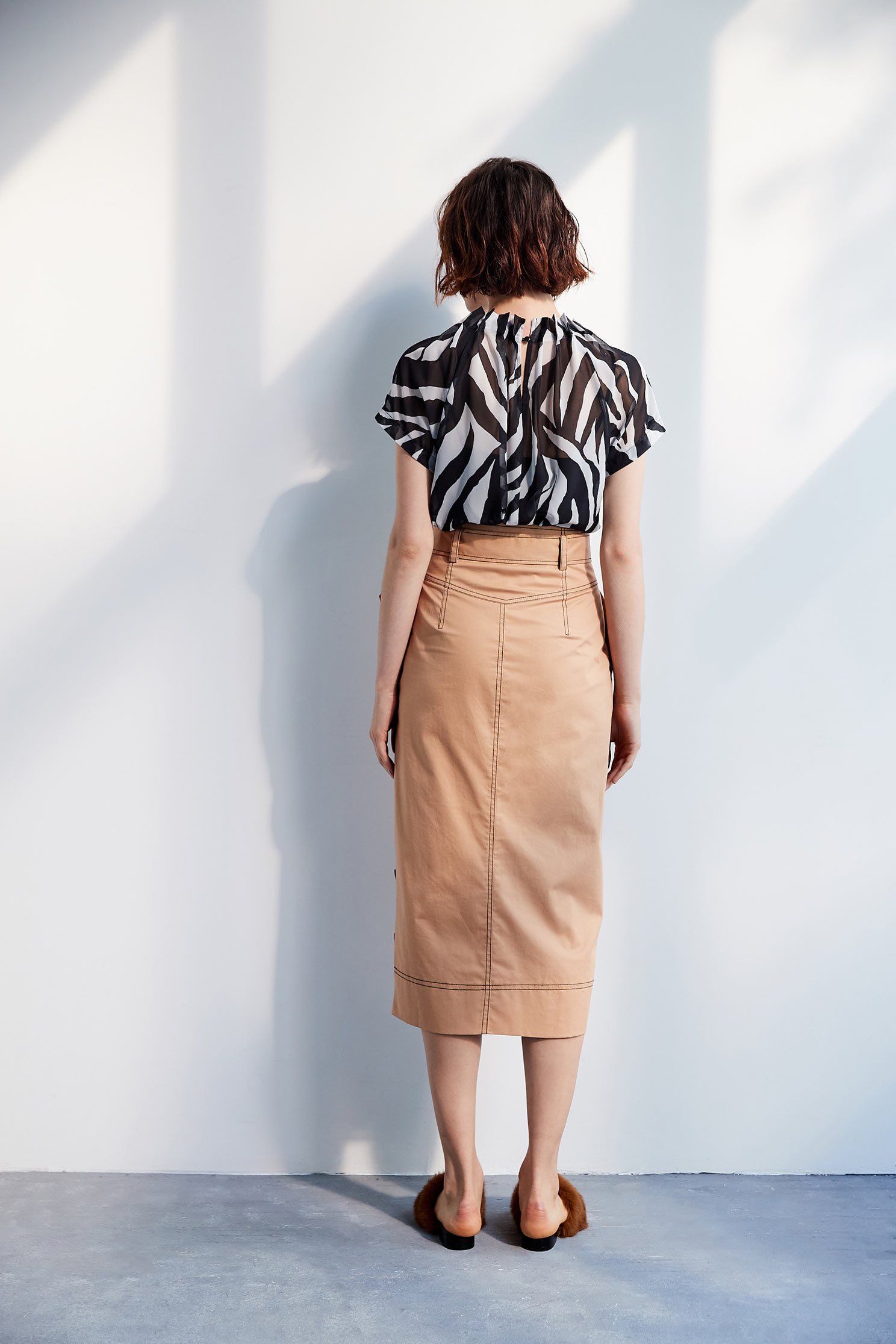 Zebra stripe classic fashion top,top,shortsleevetop,see-throughtop,girlfriendsspringtour,chiffon,chiffontop