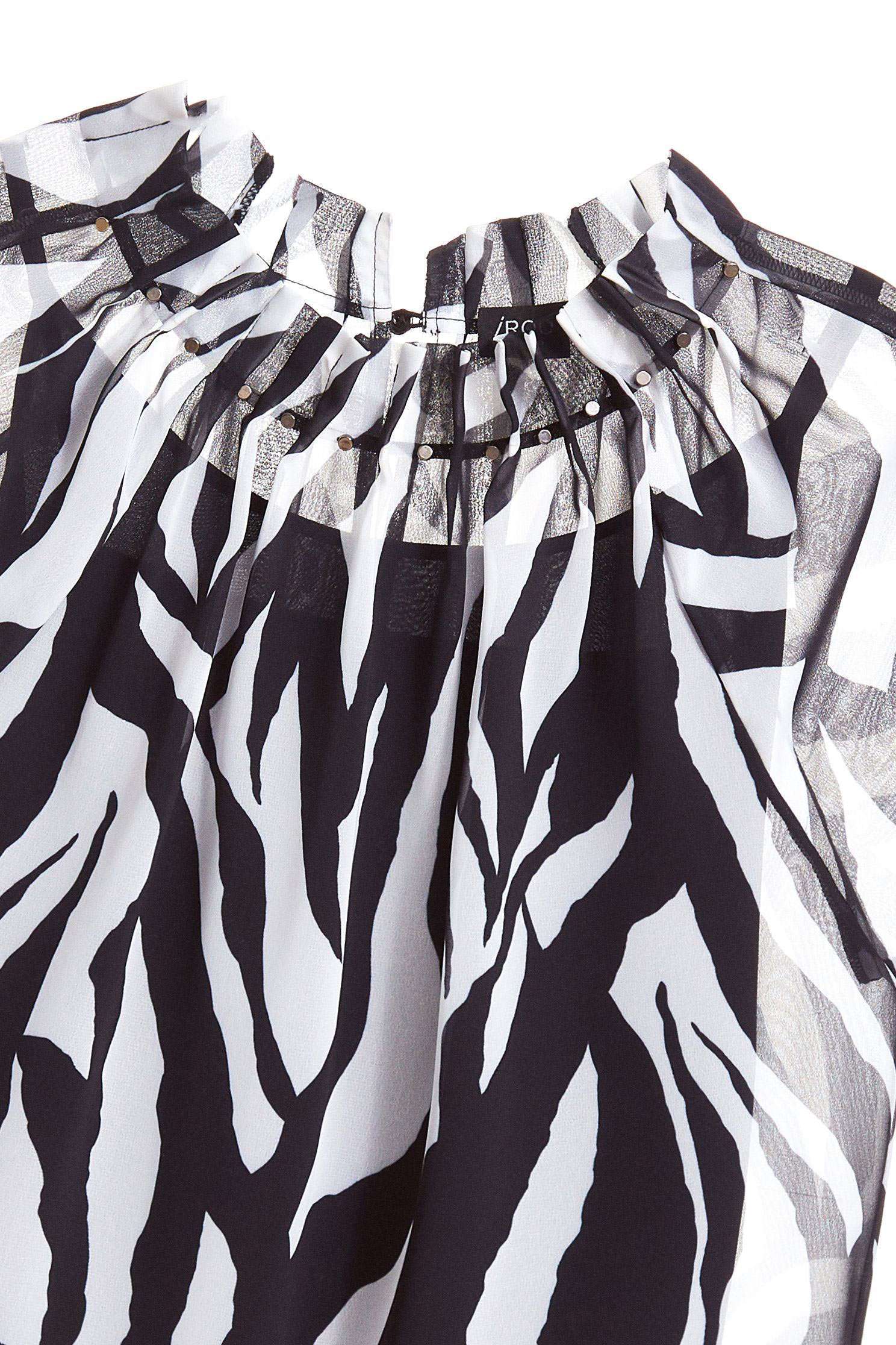 Zebra stripe classic fashion top,top,shortsleevetop,see-throughtop,girlfriendsspringtour,chiffon,chiffontop