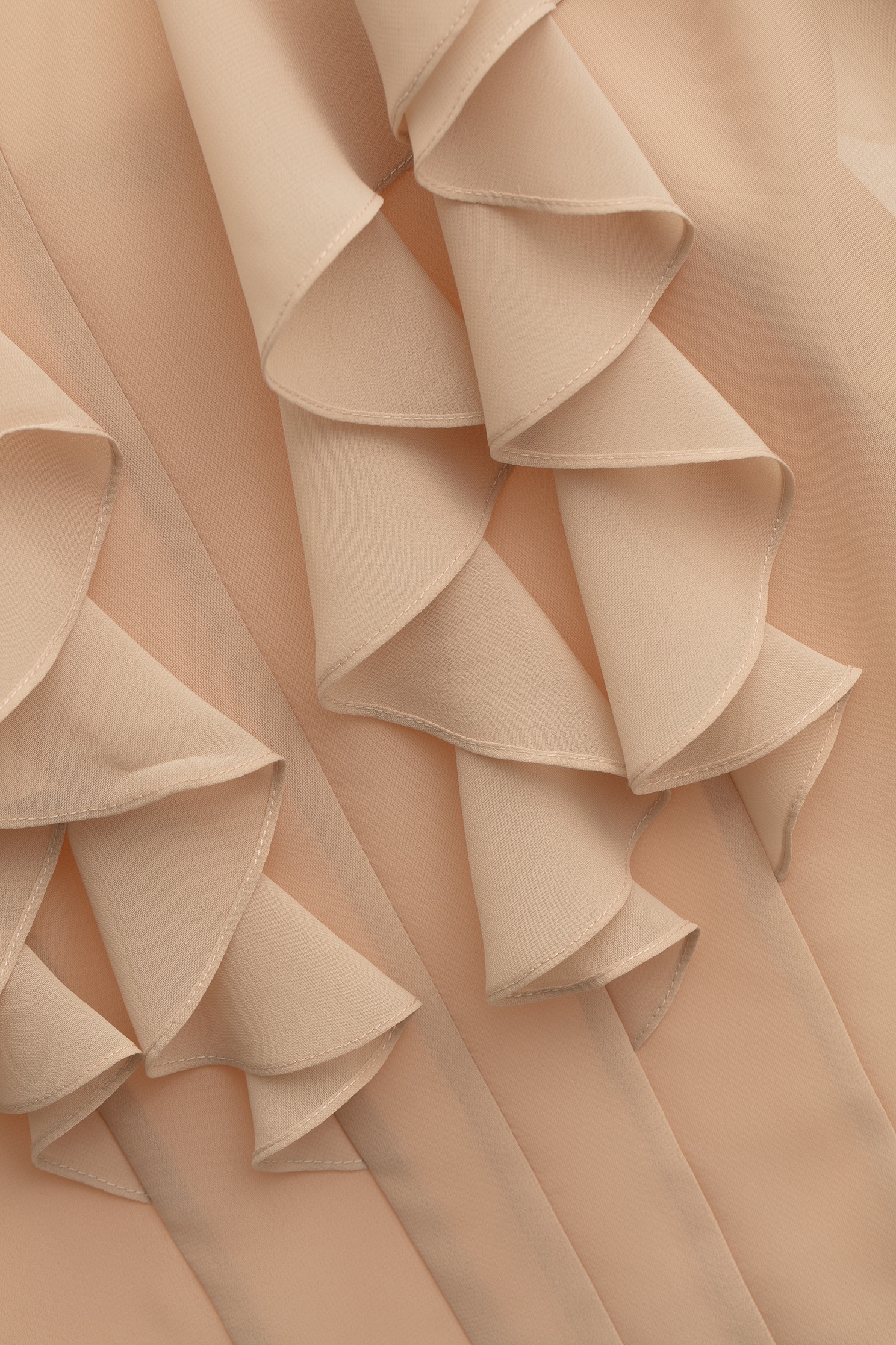 流沙色荷葉雪紡上衣流沙色荷葉雪紡上衣,上衣,內搭上衣,珍珠,秋冬穿搭,荷葉,雪紡