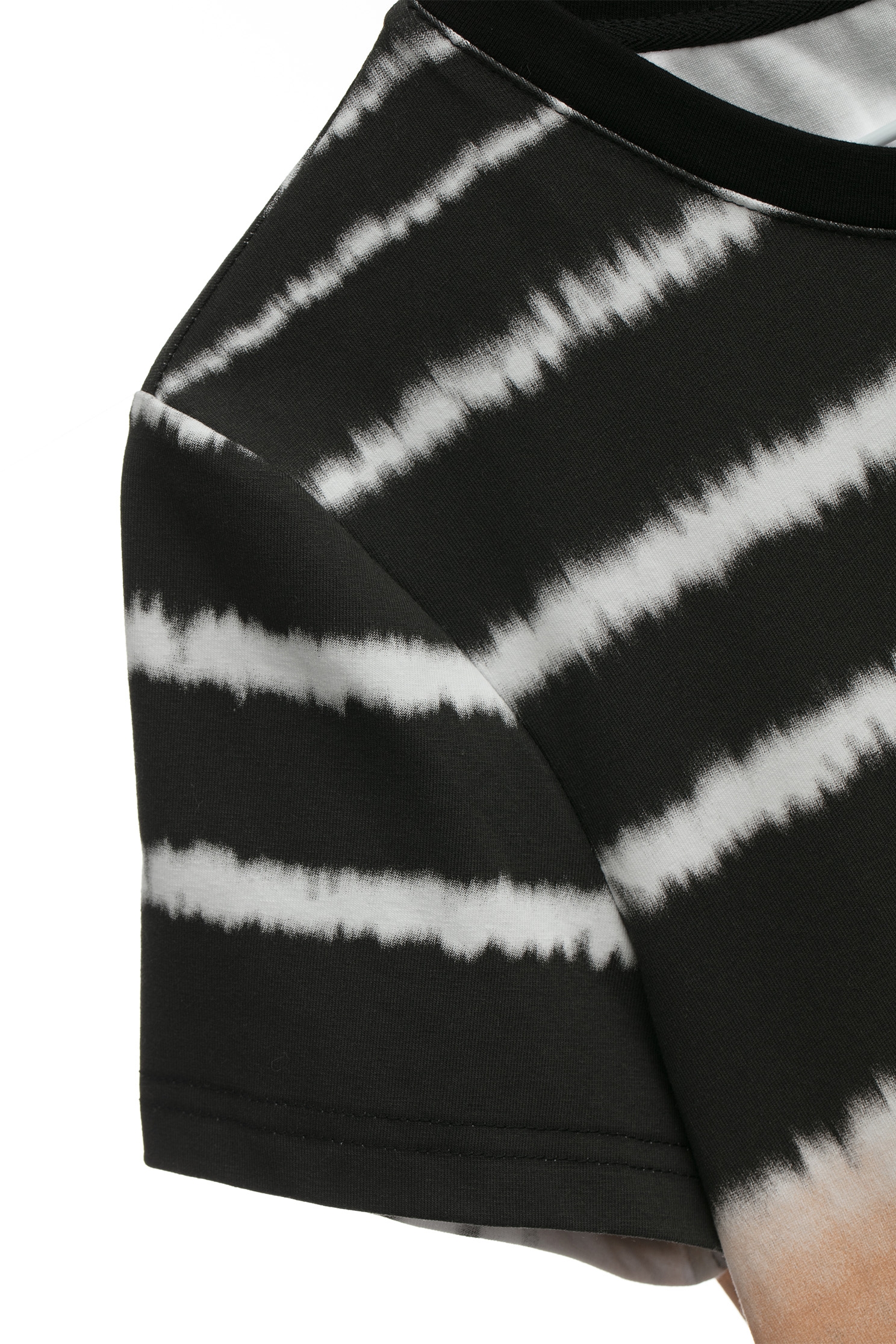 雙色綁染感印花T恤上衣雙色綁染感印花T恤上衣,T恤,上衣,秋冬穿搭,純棉