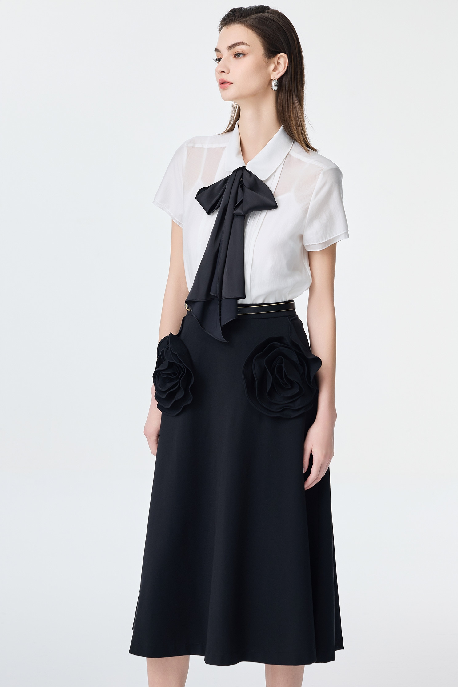 絲棉活動領巾綁帶單品絲棉活動領巾綁帶單品,上班OL穿搭,內搭上衣,秋冬穿搭,襯衫