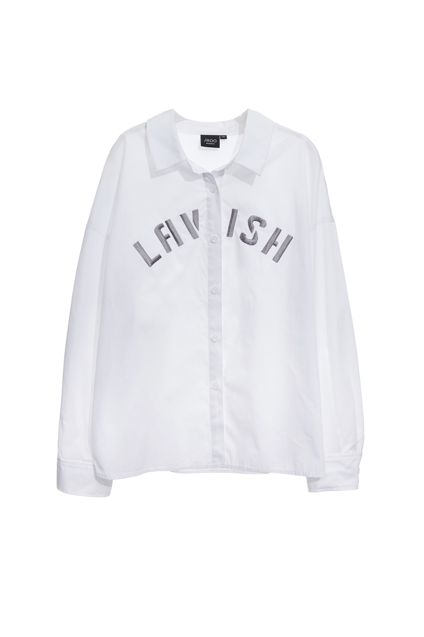 丁香灰刺繡長版襯衫丁香灰刺繡長版襯衫,上班OL穿搭,上衣,刺繡,春夏穿搭,襯衫,輕奢度假,輕奢渡假,長版襯衫