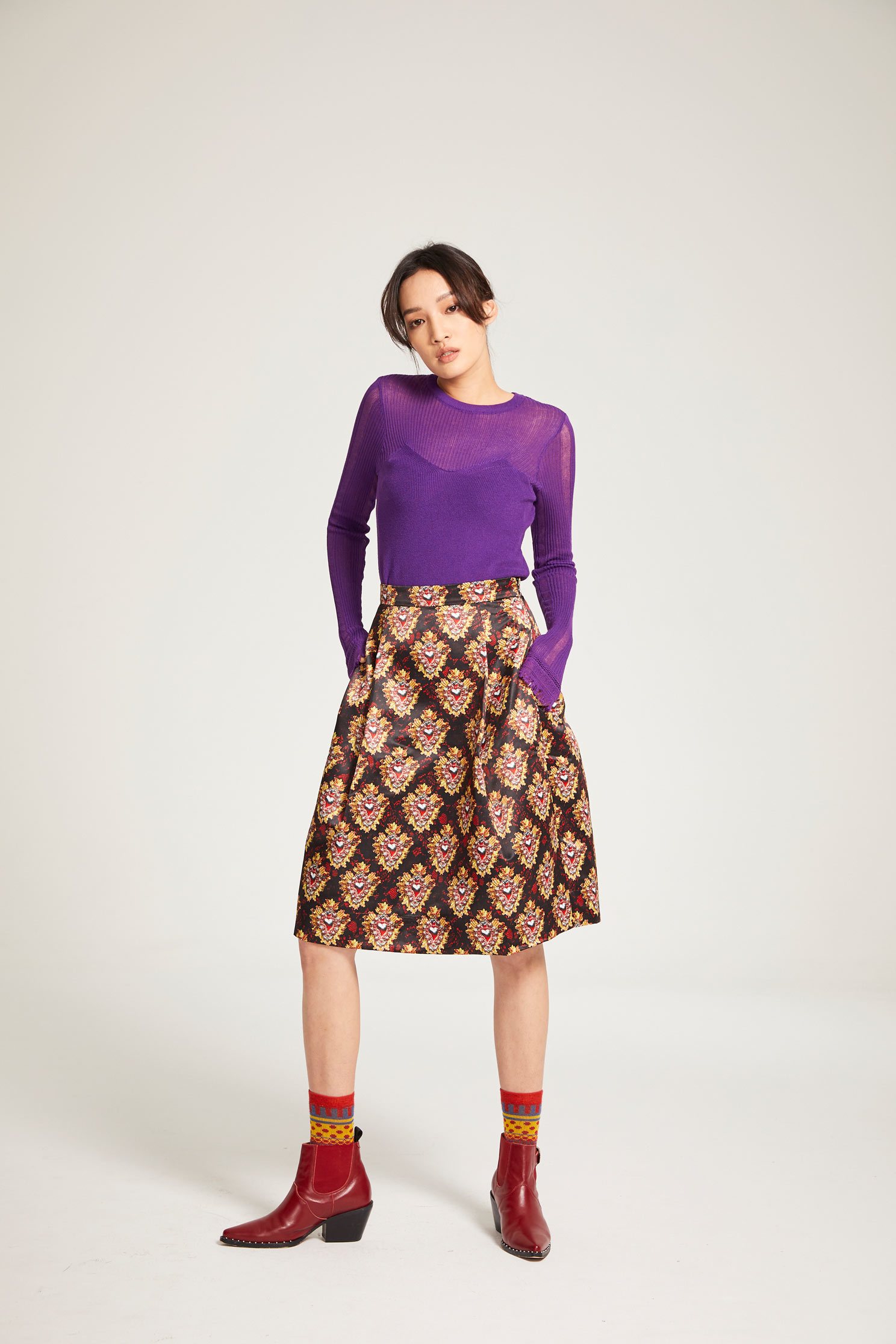 Fit long-sleeved knit wear,fantasypurple,knitting,knittedtop,knittedtop,longsleevetop