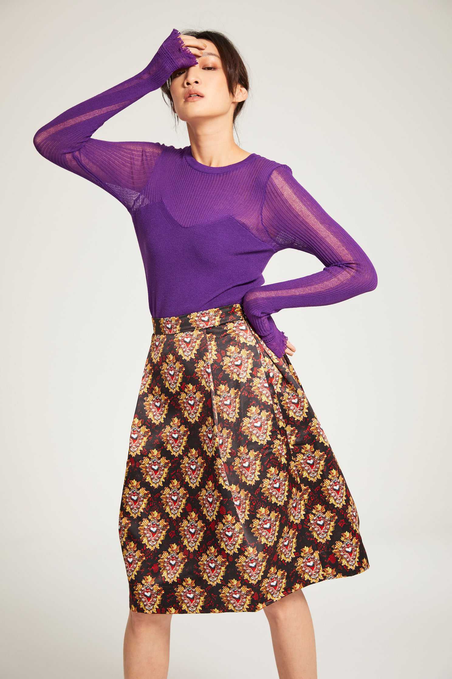Fit long-sleeved knit wear,fantasypurple,knitting,knittedtop,knittedtop,longsleevetop
