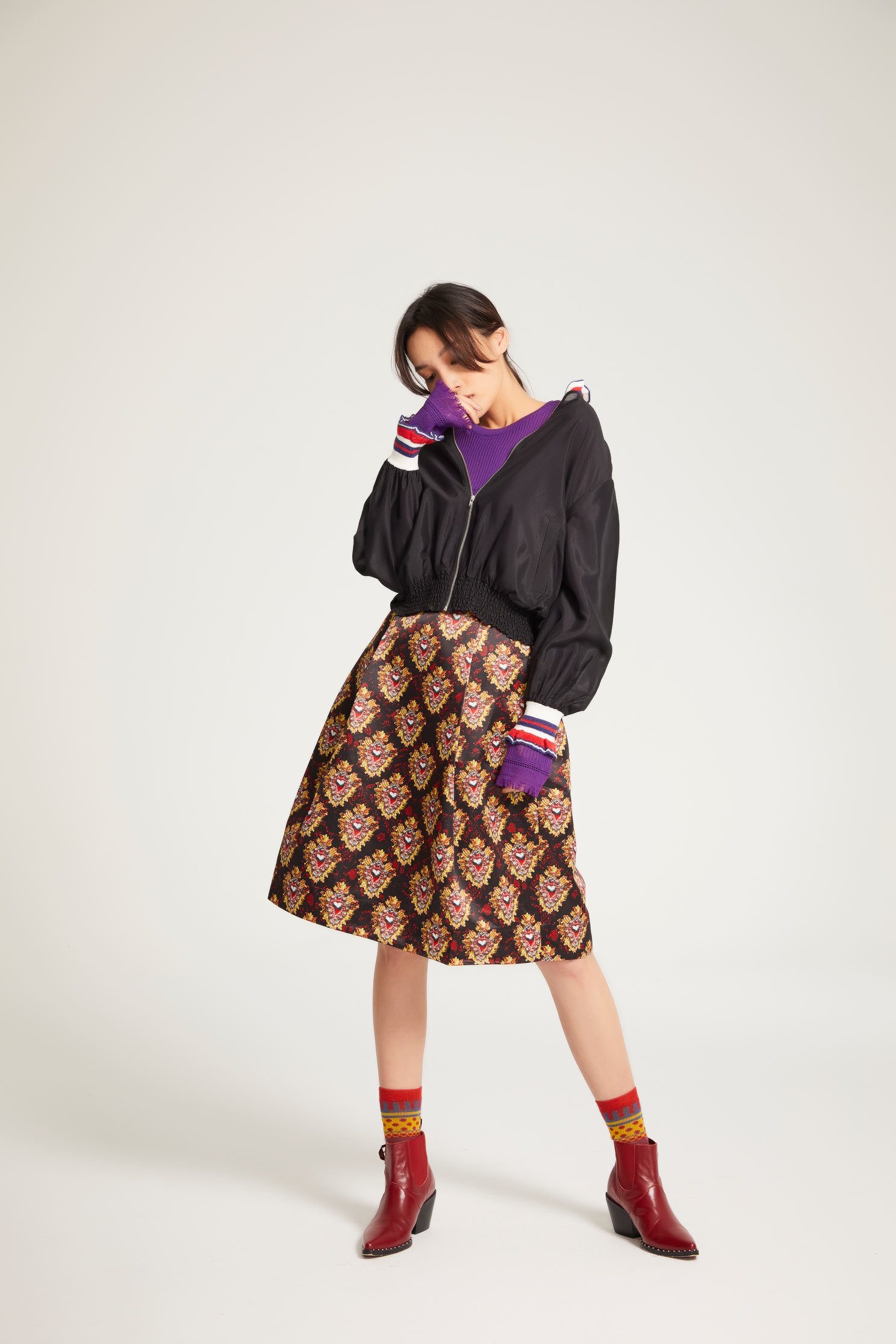 Fit long-sleeved knit wear,fantasypurple,knitting,knittedtop,knittedtop,longsleevetop