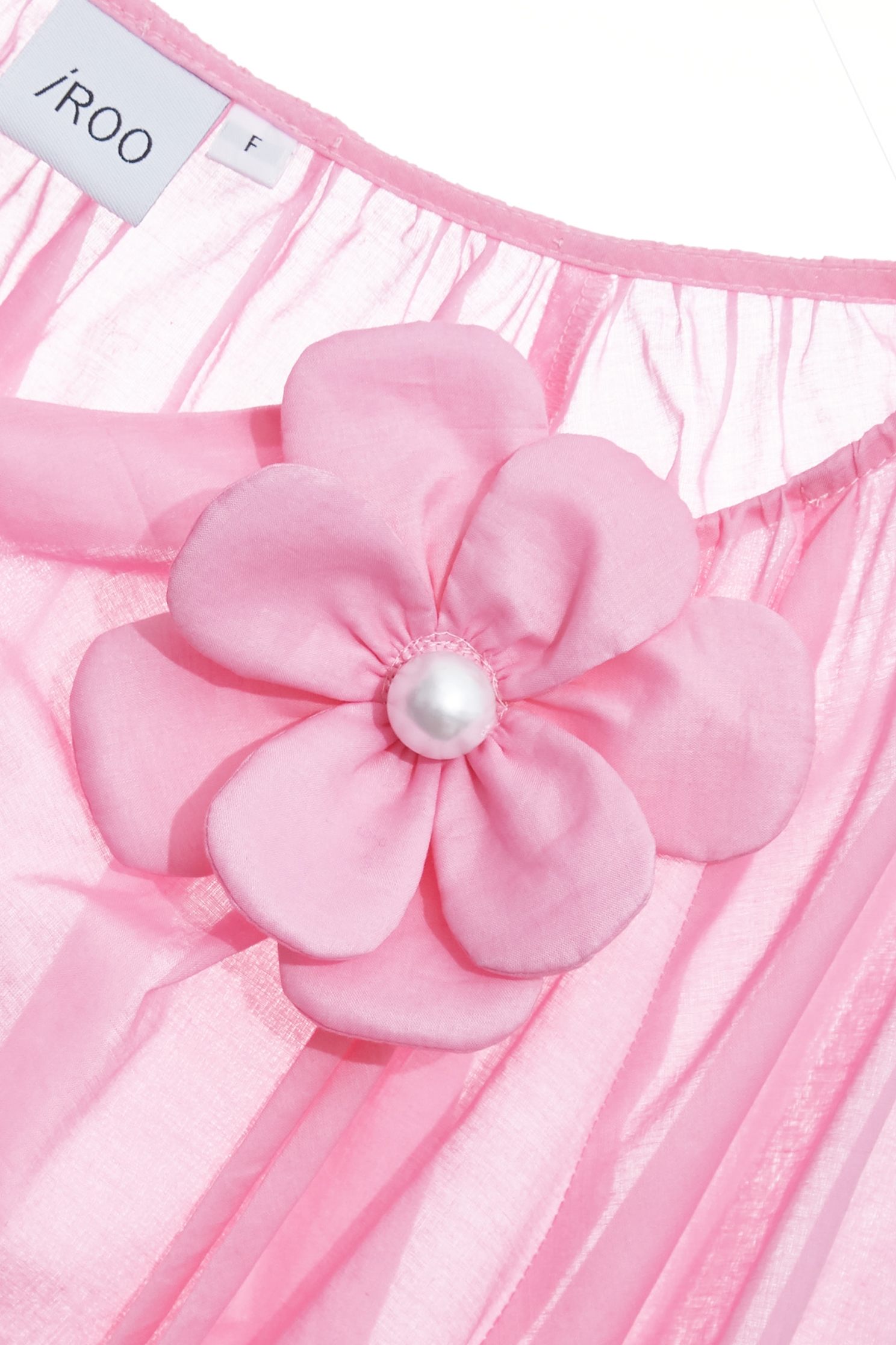 流行電光紫粉色飾花上衣流行電光紫粉色飾花上衣,上衣,春夏穿搭