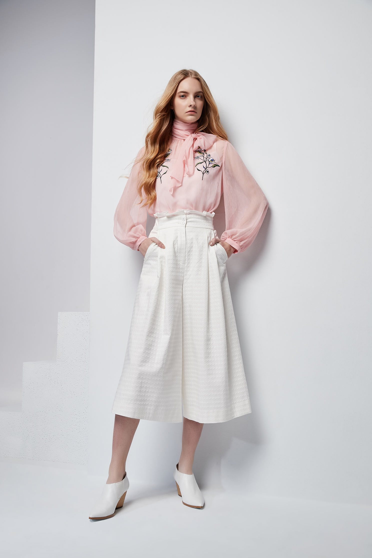 Embroidered chiffon shirts,top,embroidery,embroideredtop,i-select,embroidered,embroideredtop,blouse,longsleevetop,chiffon,chiffontop