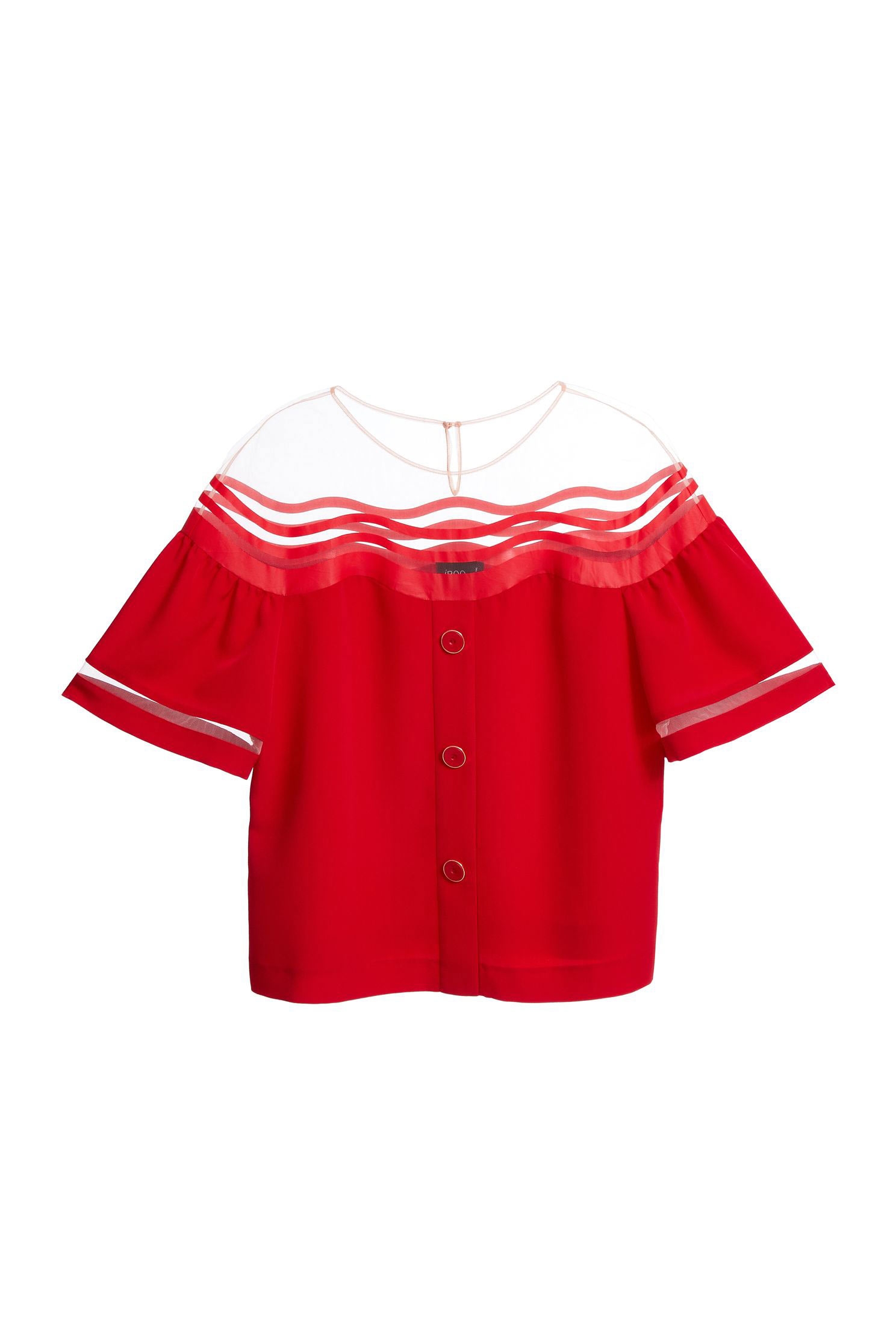 Breathable fashion top,top,roundnecktop,shortsleevetop,valentine,see-throughtop,girlfriendsspringtour
