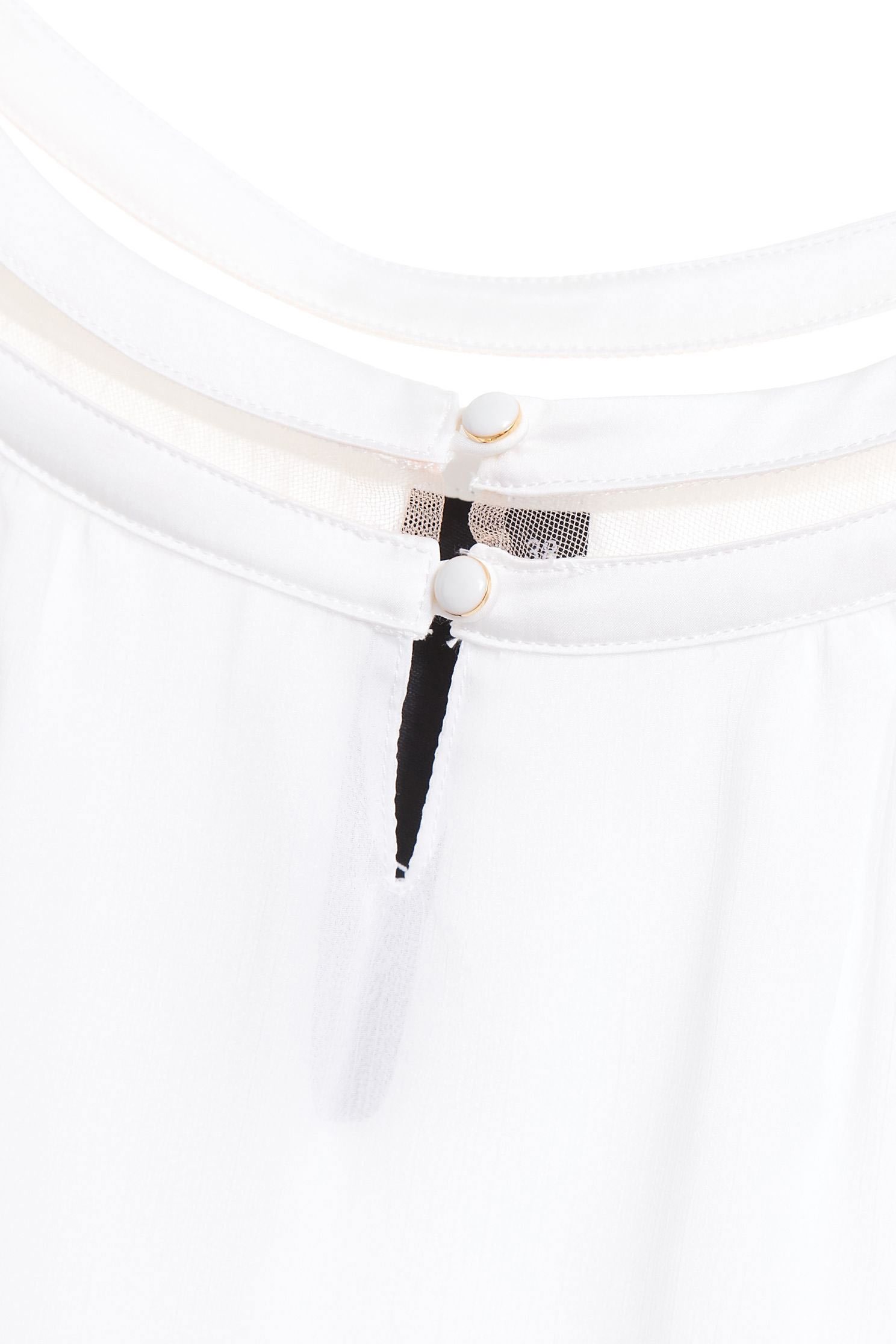 White Leader Mouth Cut Vest,top,firesigns,vest,whitetop,mesh,vest,longsleevetop,girlfriendsspringtour