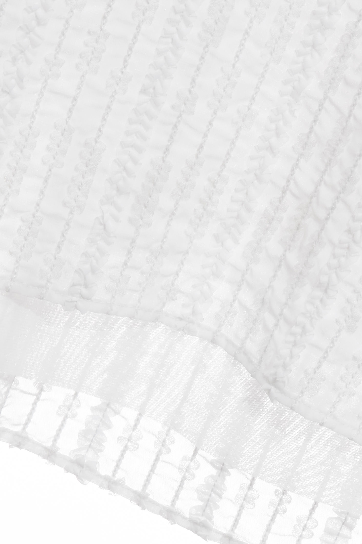 花瓣領雪紡長上衣花瓣領雪紡長上衣,上衣,春夏穿搭,白色上衣,雪紡