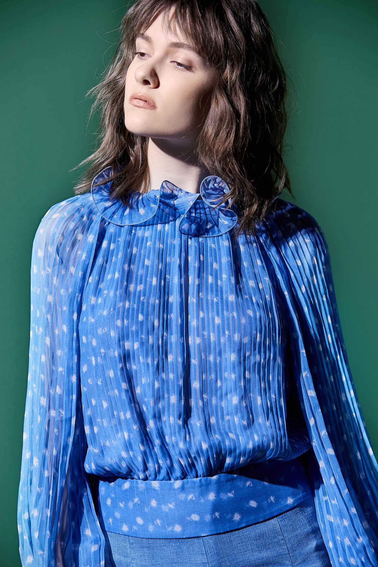Elegant flowy top,Top,圓領上衣,長袖上衣