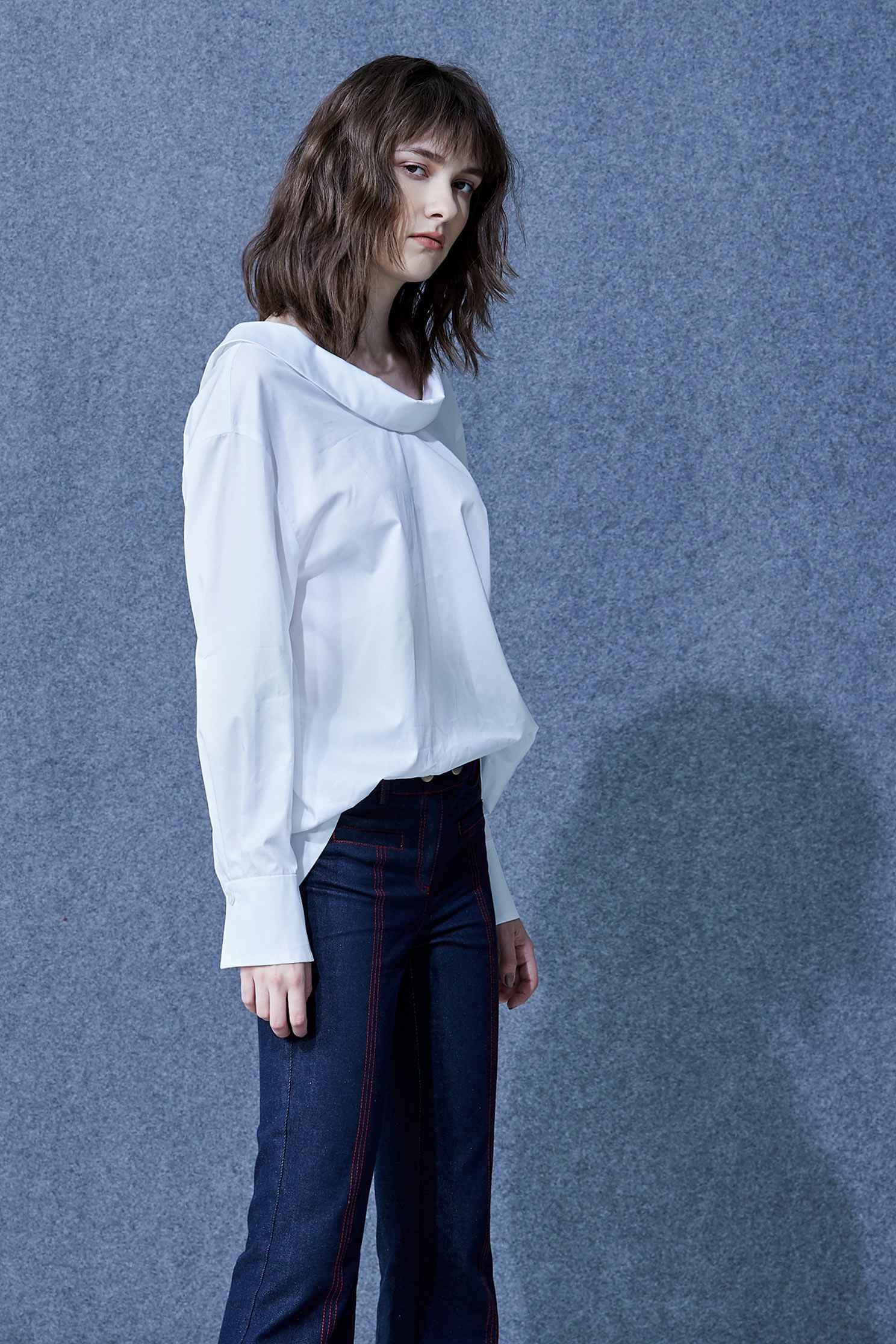 Off-shoulder shirts,whitetop,i-select,blouse,longsleevetop