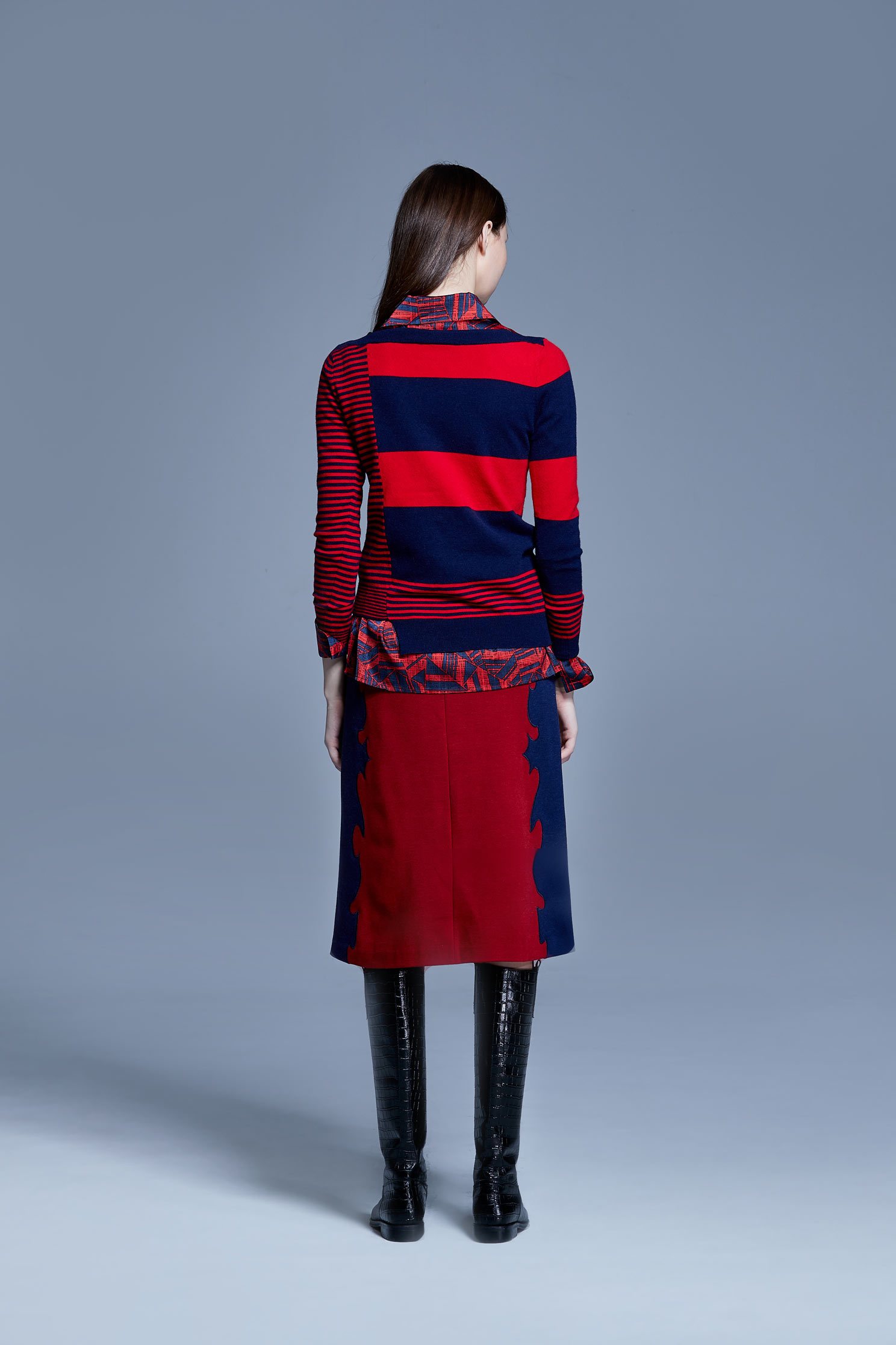 Red/black stripes sweater,knitting,knittedtop,knittedtop,longsleevetop