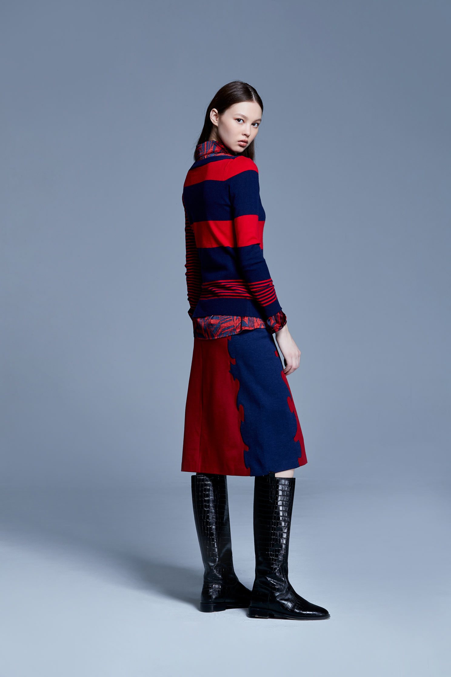 Red/black stripes sweater,knitting,knittedtop,knittedtop,longsleevetop