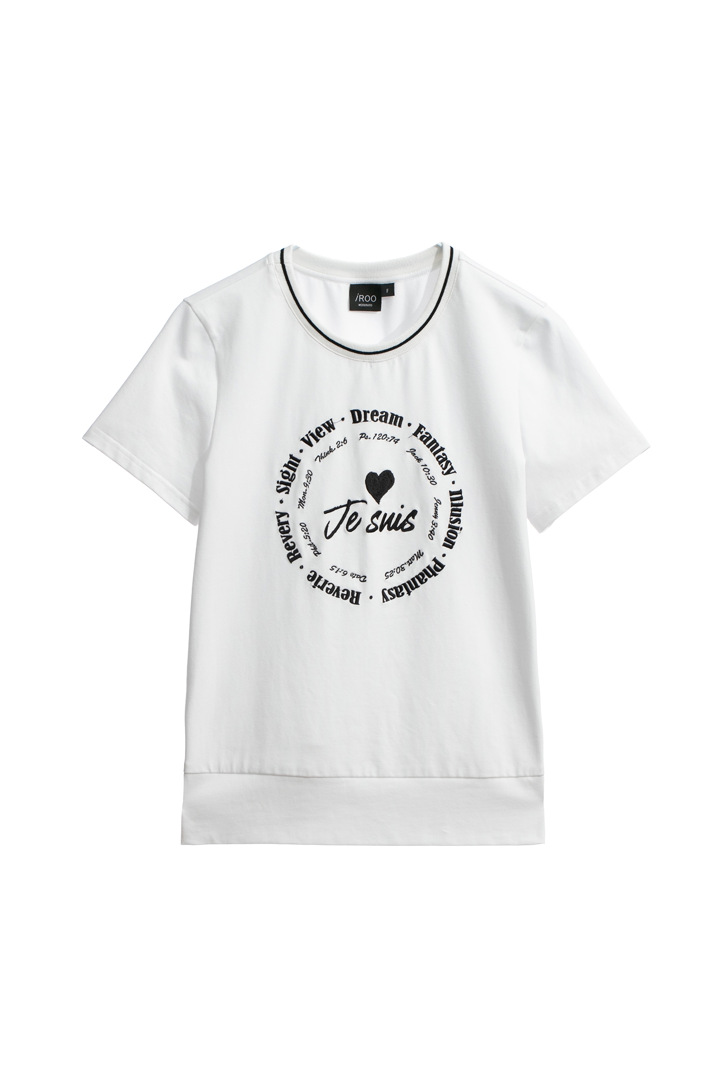 夢境繡花單品T恤夢境繡花單品T恤,T-Shirt,上衣,白色上衣,秋冬穿搭,純棉,繡花