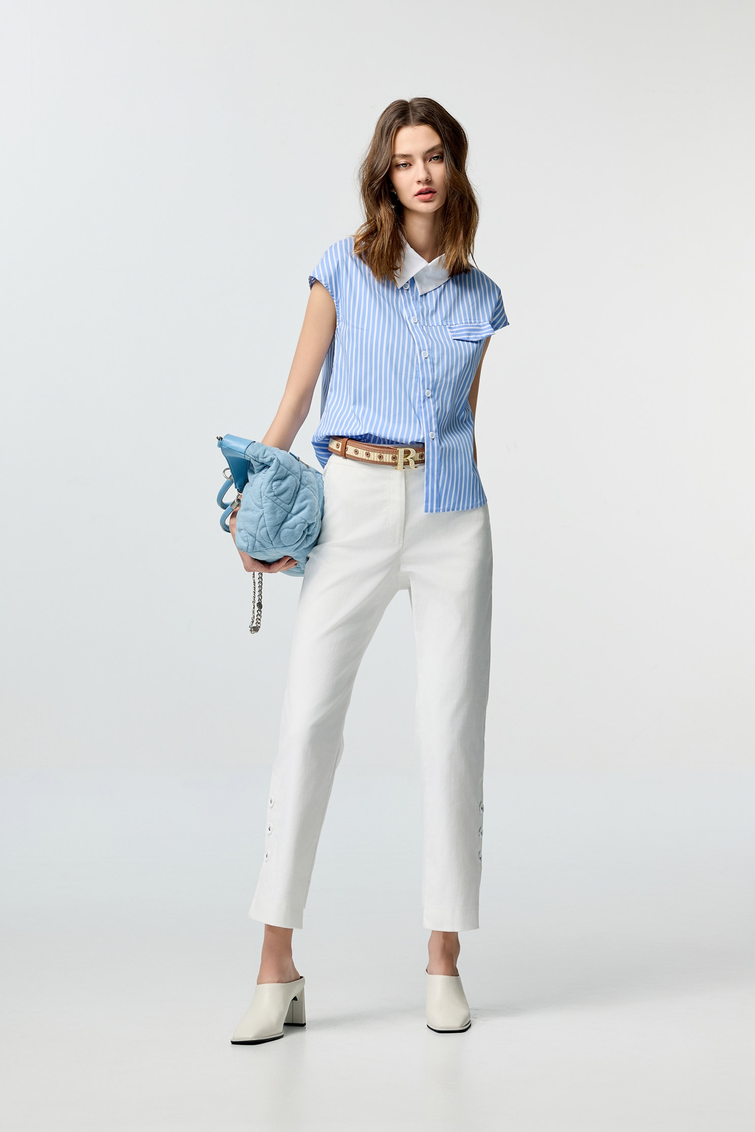 不對稱門襟造型上衣不對稱門襟造型上衣,上衣,秋冬穿搭,襯衫