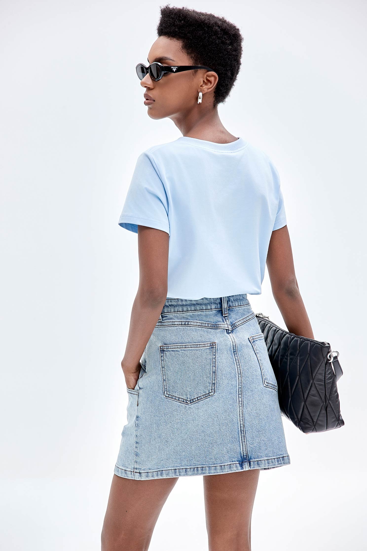 手勾配色口袋T恤上衣手勾配色口袋T恤上衣,上衣,秋冬穿搭