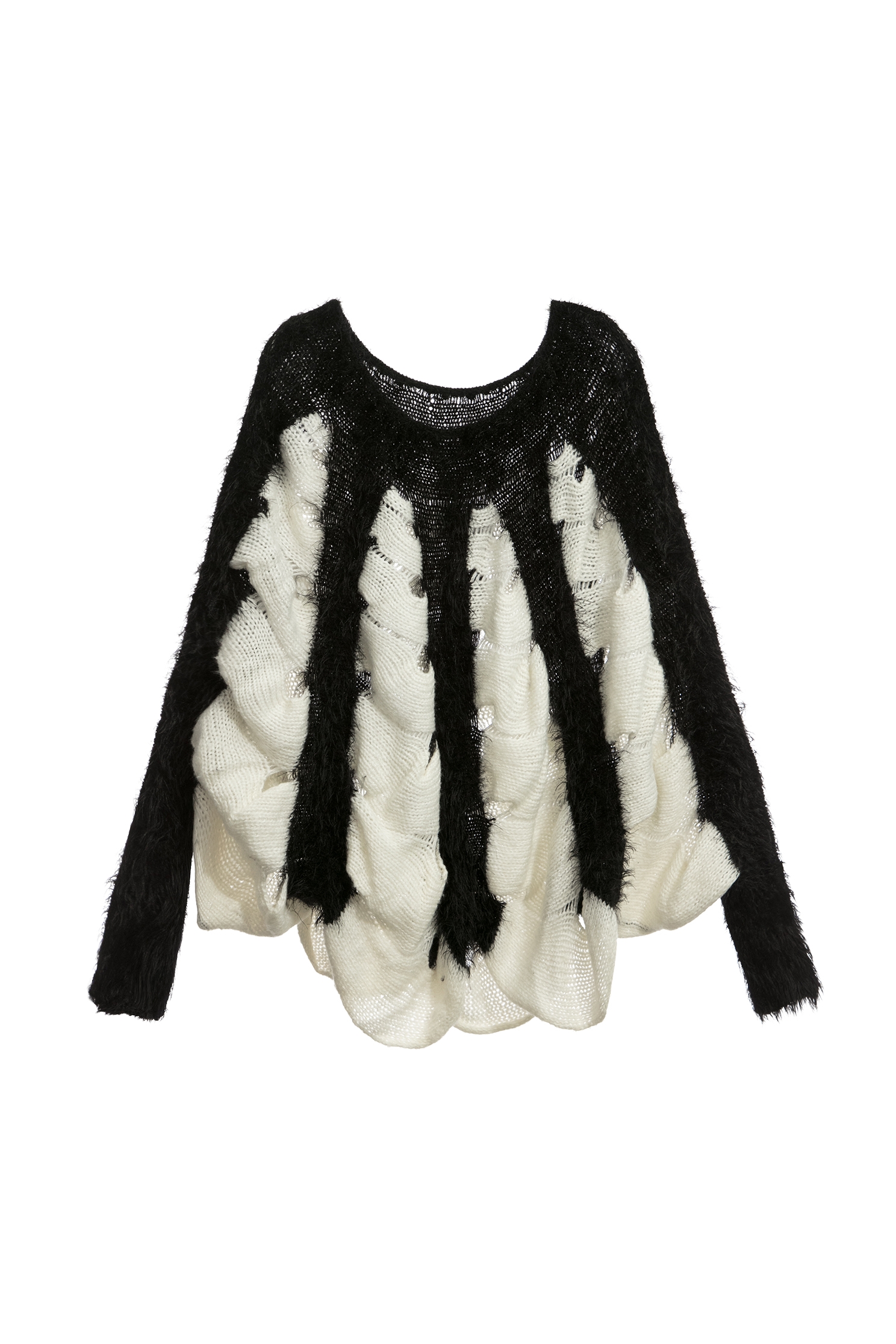 傘狀波紋針織上衣傘狀波紋針織上衣,上衣,秋冬穿搭,針織,針織衫