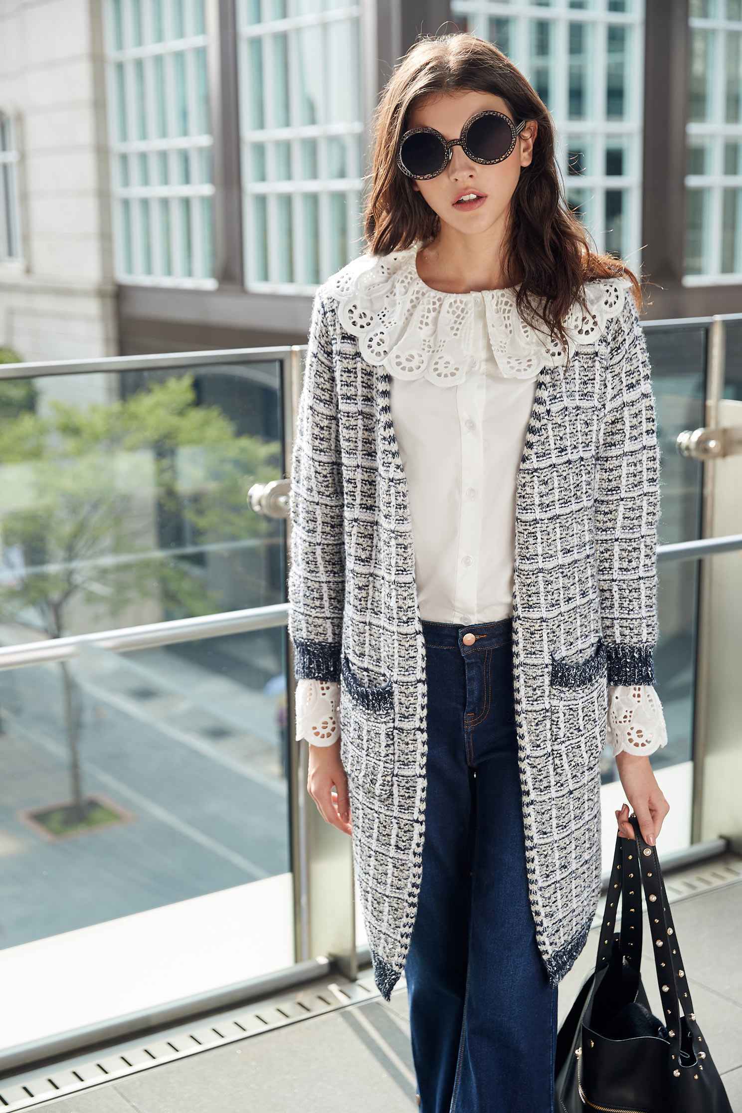 Classical elegant design top,Top,白色上衣,Cotton,Blouse,長袖上衣