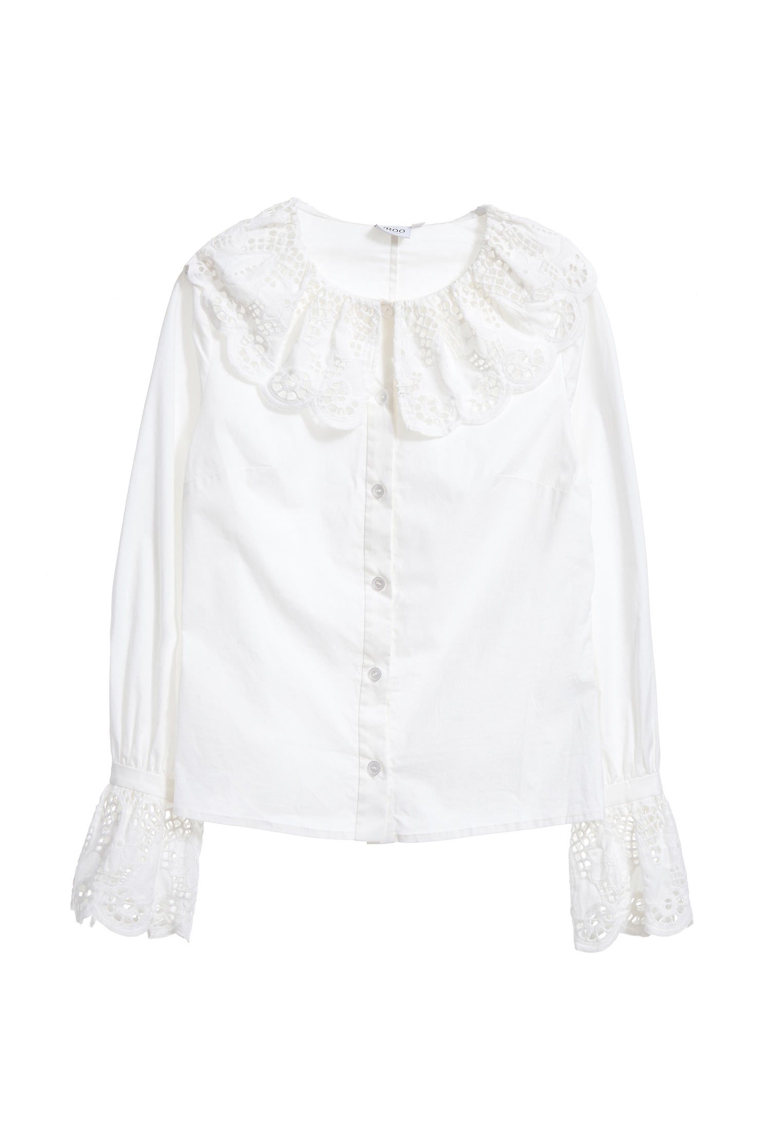 Classical elegant design top,Top,白色上衣,Cotton,Blouse,長袖上衣