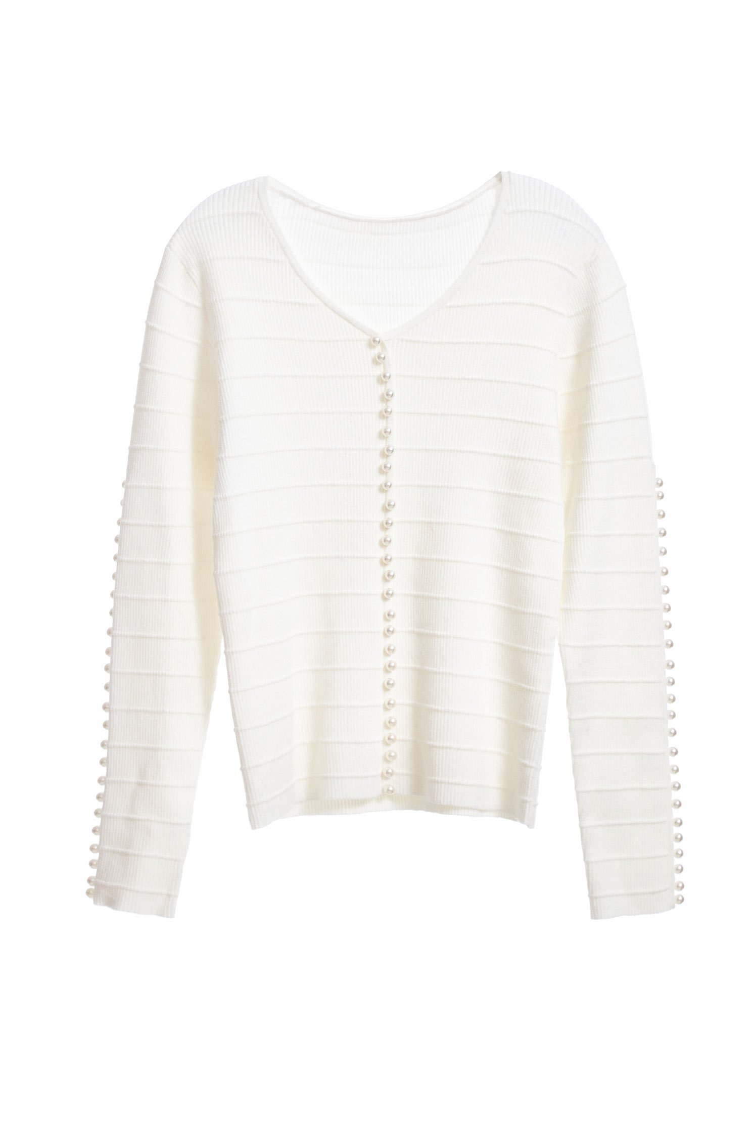 Stereoscopic crease top,top,whitetop,knittedtop,longsleevetop