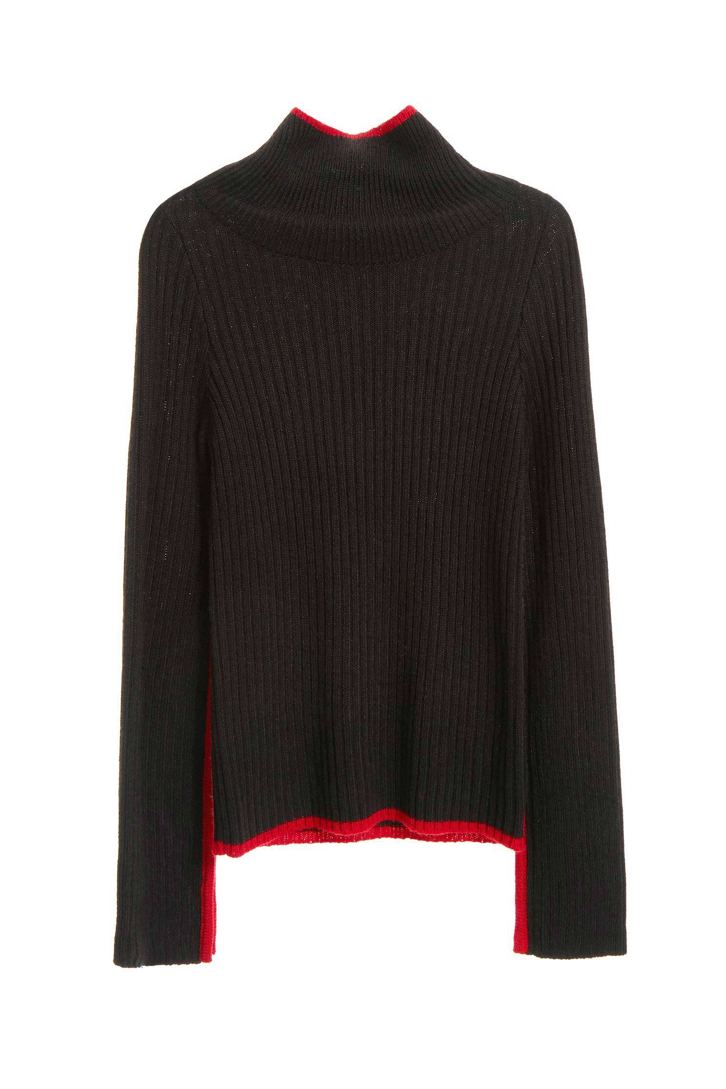 High-necked croisser knitwear,newyearred,knitting,knittedtop,knittedtop,longsleevetop,turtlenecktop,blacktop