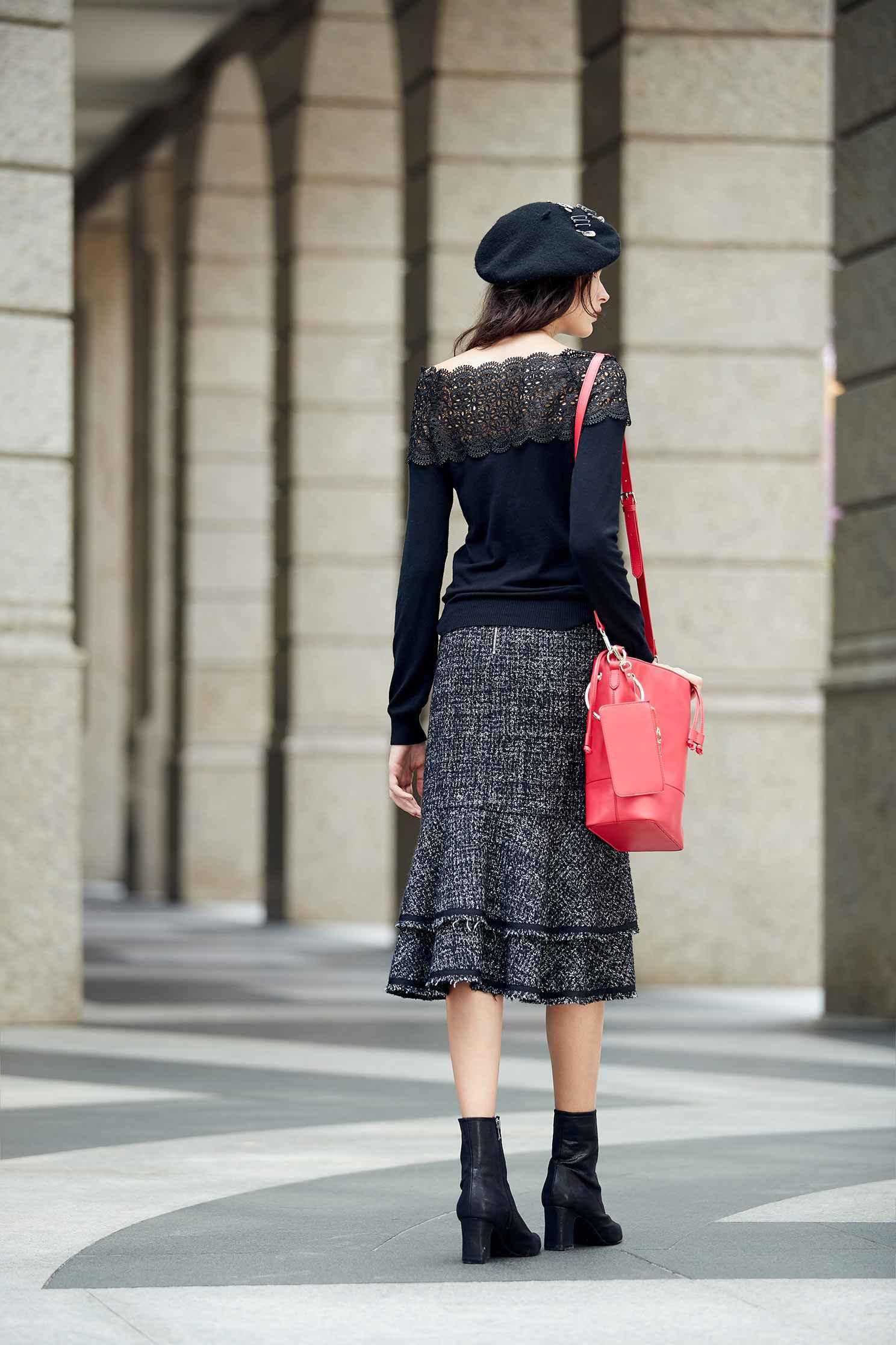 Elegant lace top,Top,Rayon,Lace,Laced Top,knitting,Knitted top,Knitted Top,長袖上衣,黑色上衣