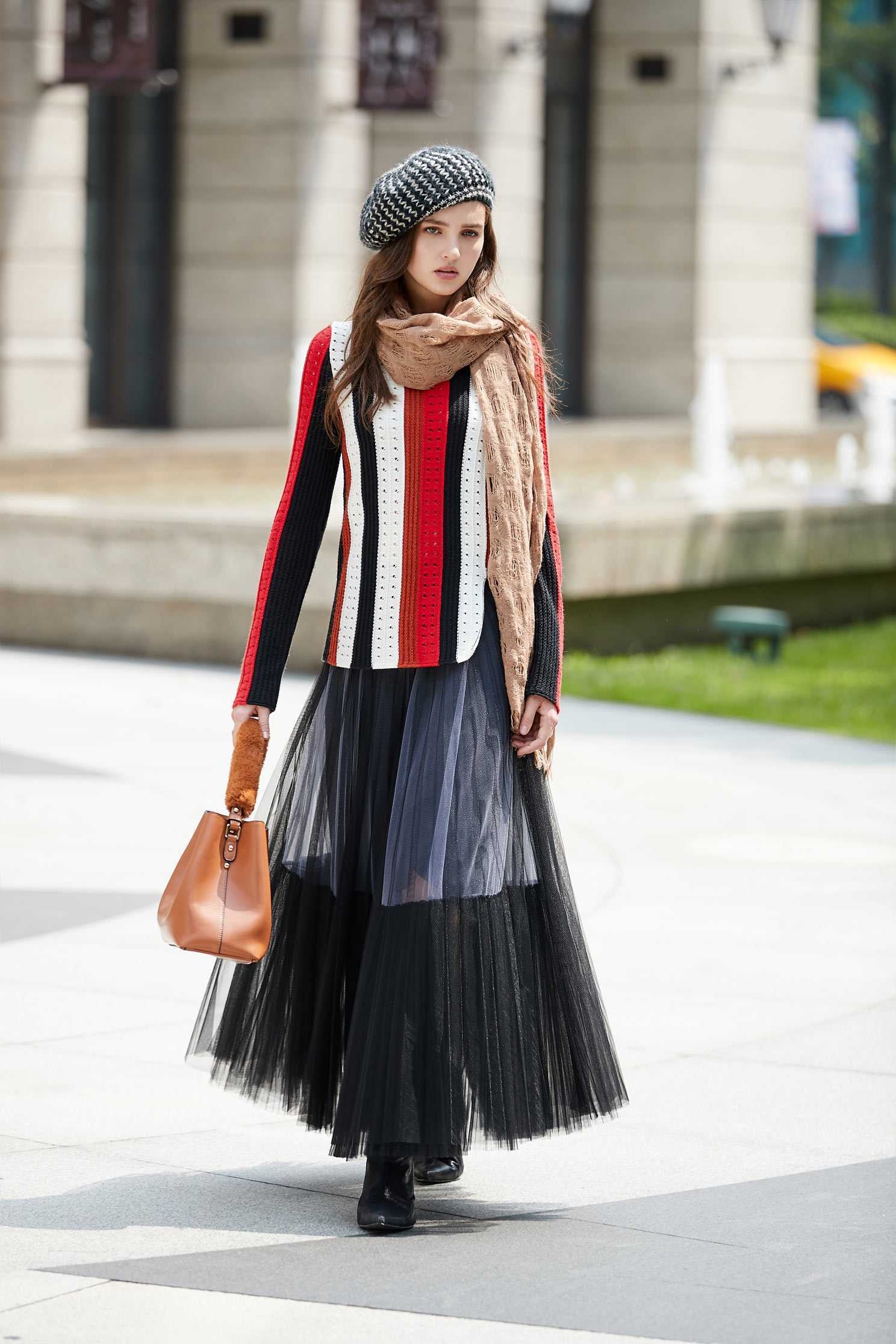 Color matching classic fashion top,top,knitting,knittedtop,knittedtop,longsleevetop