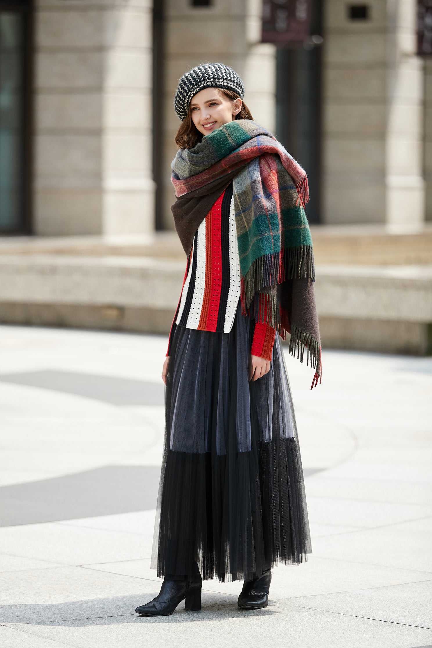 Color matching classic fashion top,top,knitting,knittedtop,knittedtop,longsleevetop