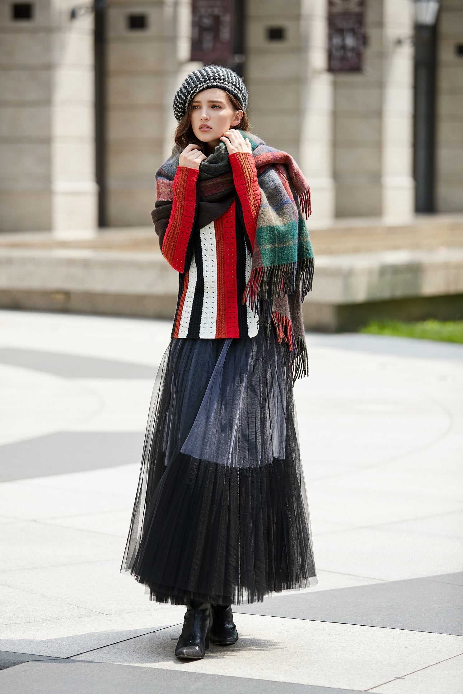 Color matching classic fashion top,top,knitting,knittedtop,knittedtop,longsleevetop