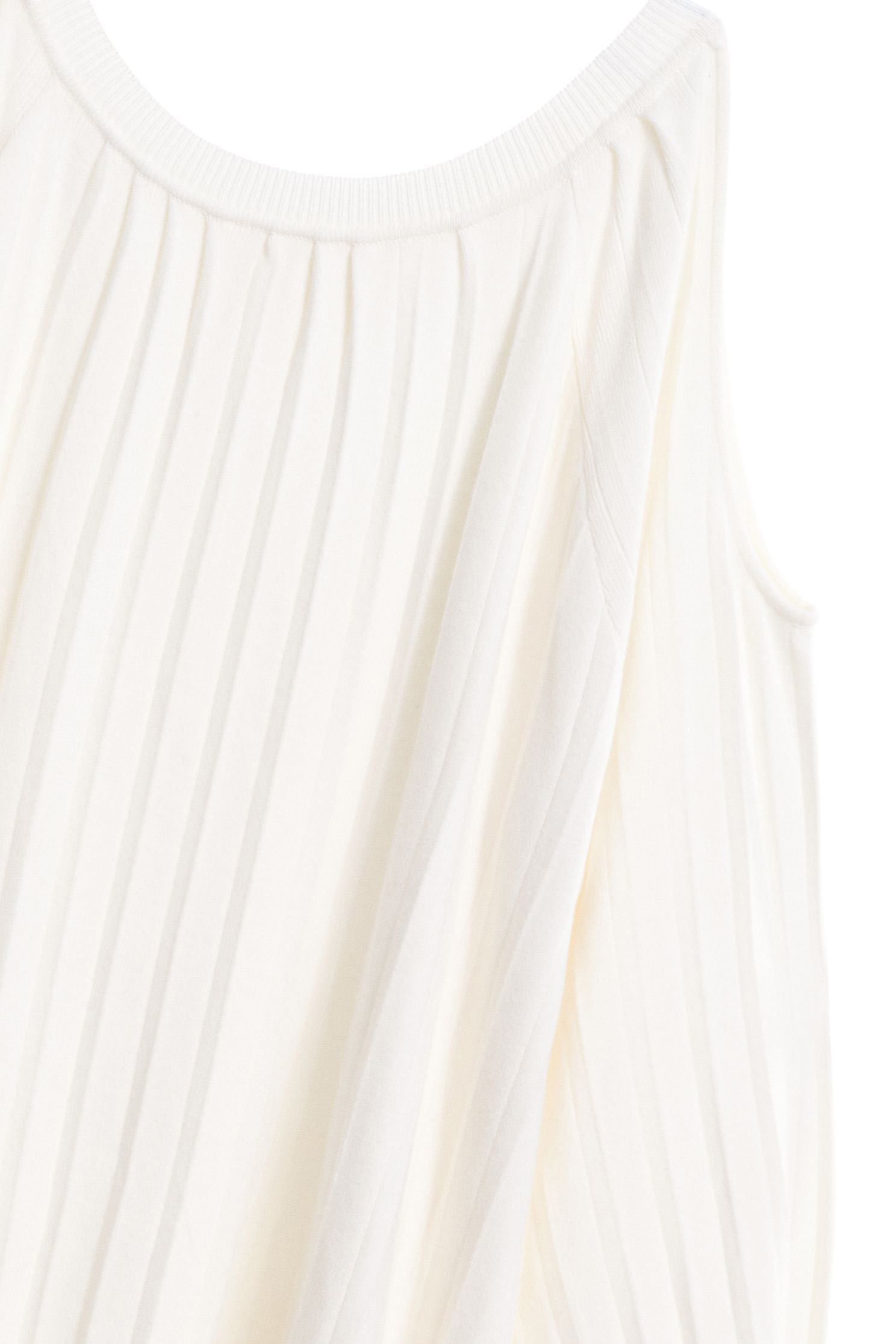 Pleated hollow knitting top,top,shouldercuttop,whitetop,knitting,knittedtop,knittedtop,longsleevetop,girlfriendsspringtour