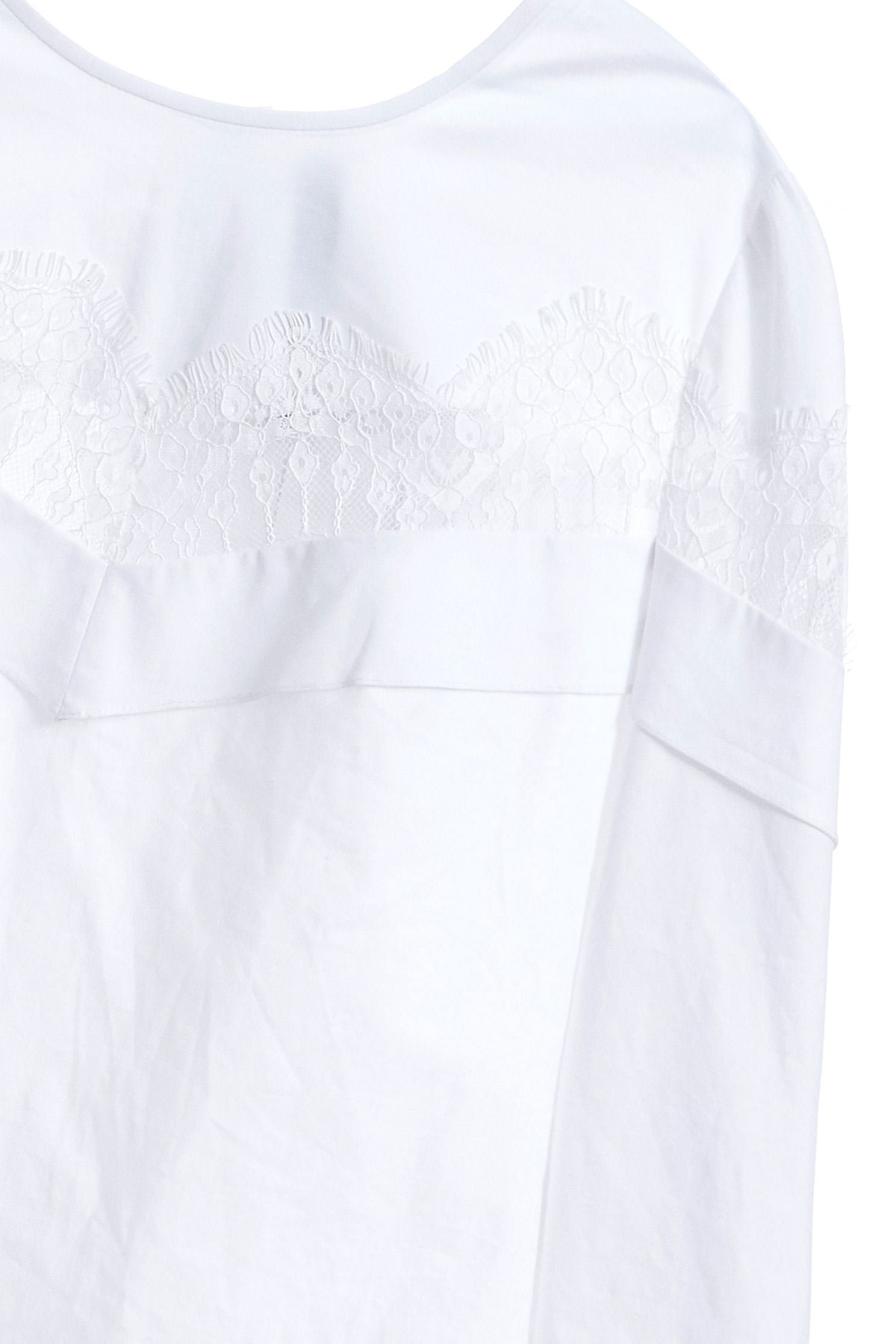 Lace ruffle shirt top,Top,白色上衣,簍空上衣,Cotton,Lace,Laced Top,Blouse,長袖上衣