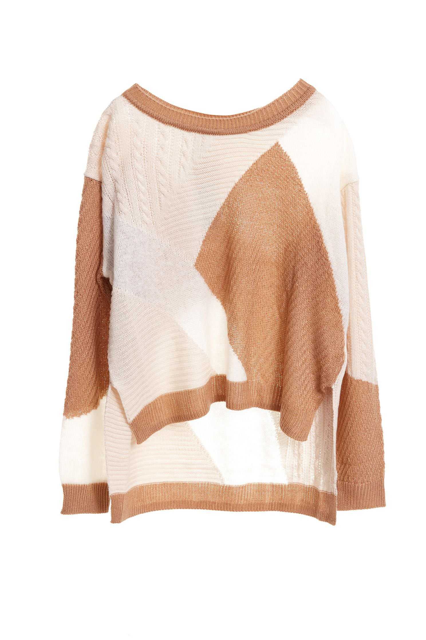 Khaki lump knitted top,Top,knitting,Knitted top,Knitted Top,長袖上衣