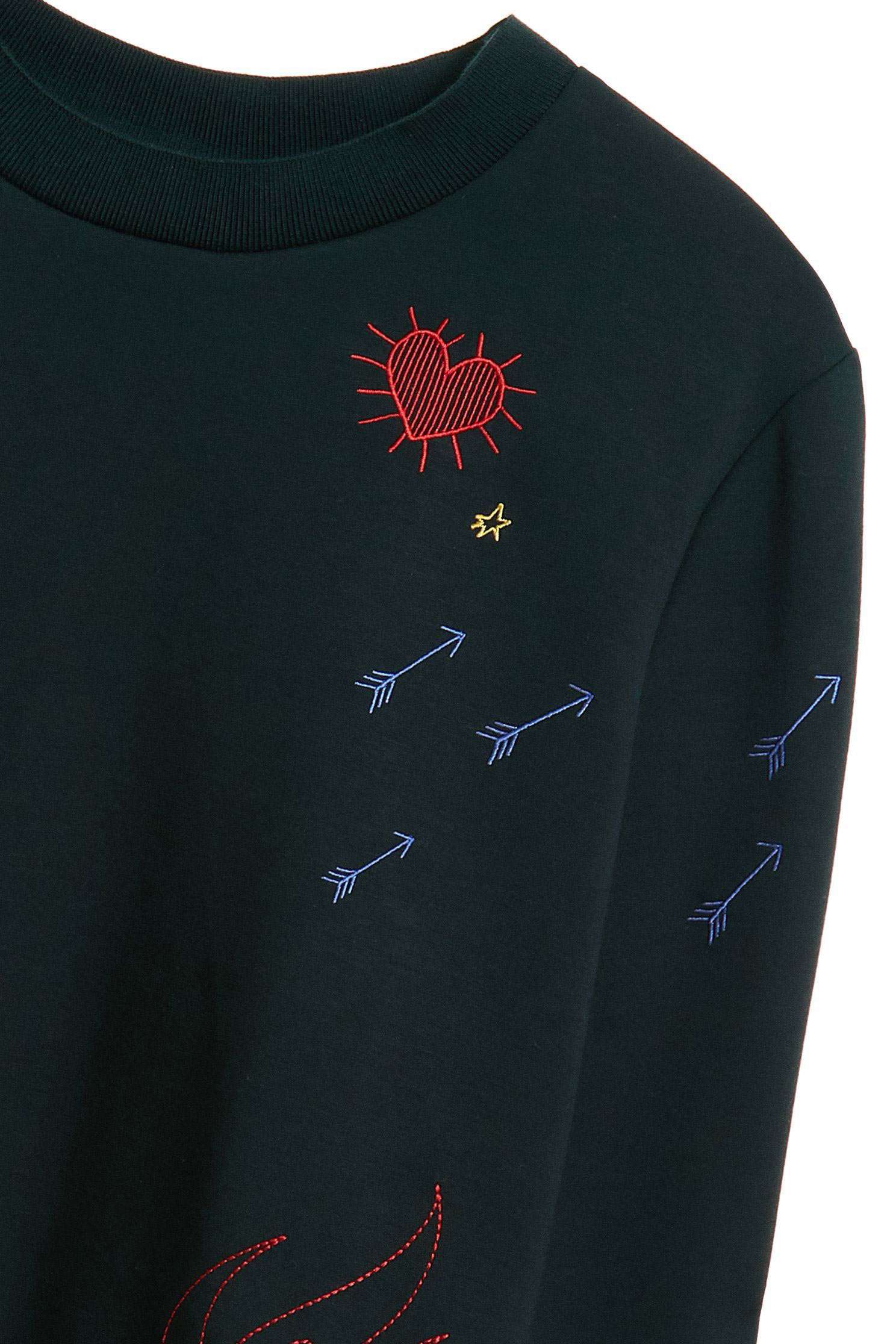 Ink green children's fun embroidered clothing,Top,embroidery,刺繡上衣,embroidered,繡花上衣,長袖上衣