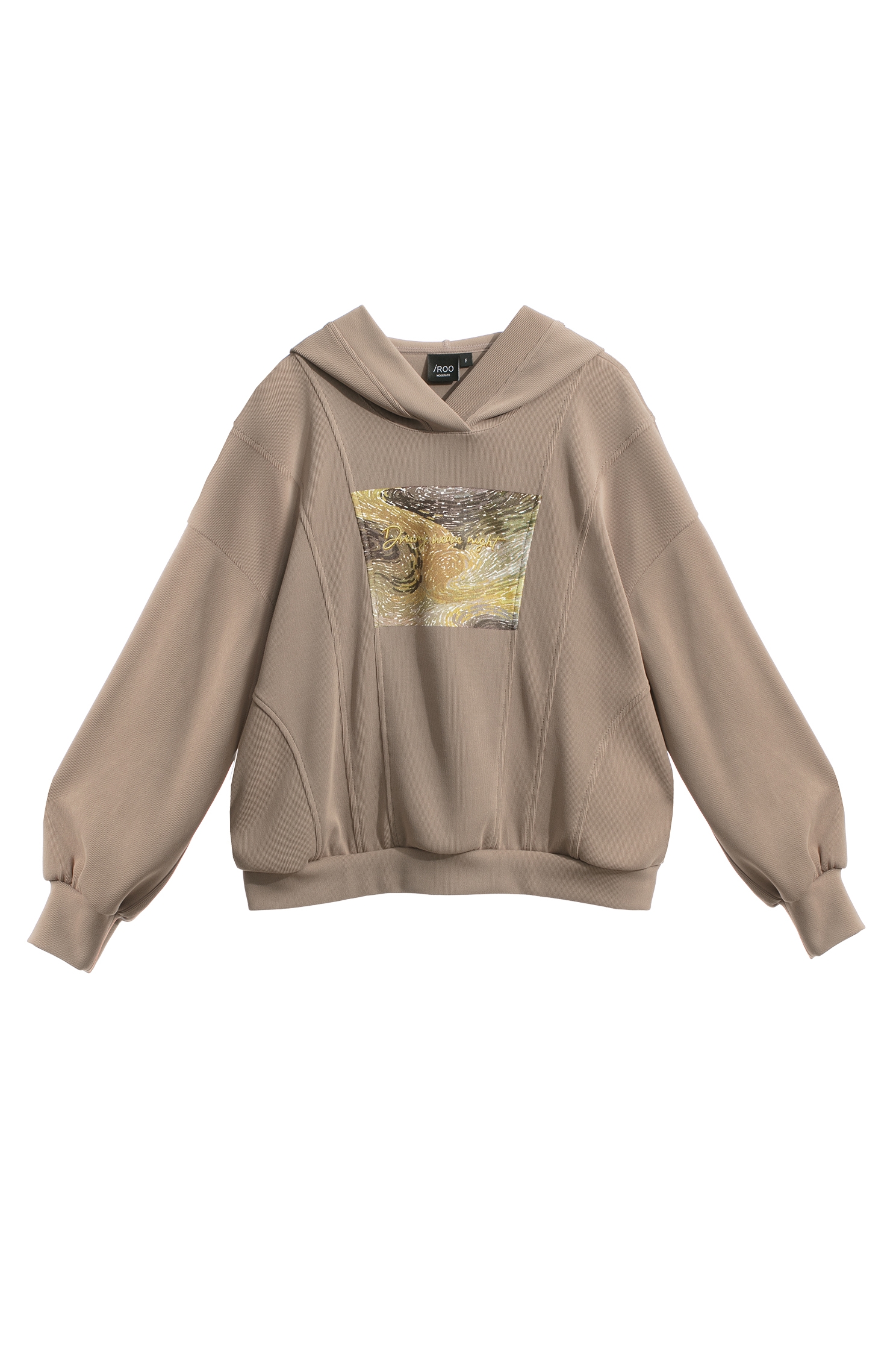 愛爾蘭奶油色連帽上衣愛爾蘭奶油色連帽上衣,上衣,刺繡,帽T,秋冬穿搭