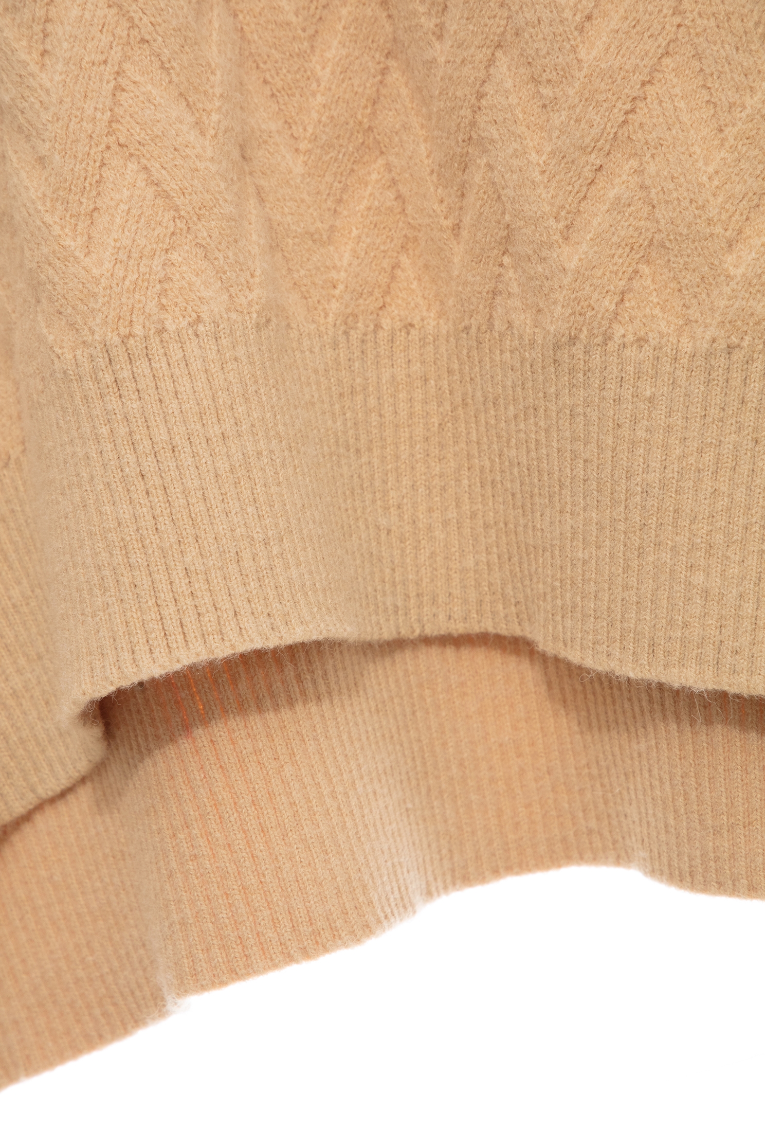 太妃糖色側綁帶針織上衣太妃糖色側綁帶針織上衣,上衣,條紋,秋冬穿搭,針織,針織衫