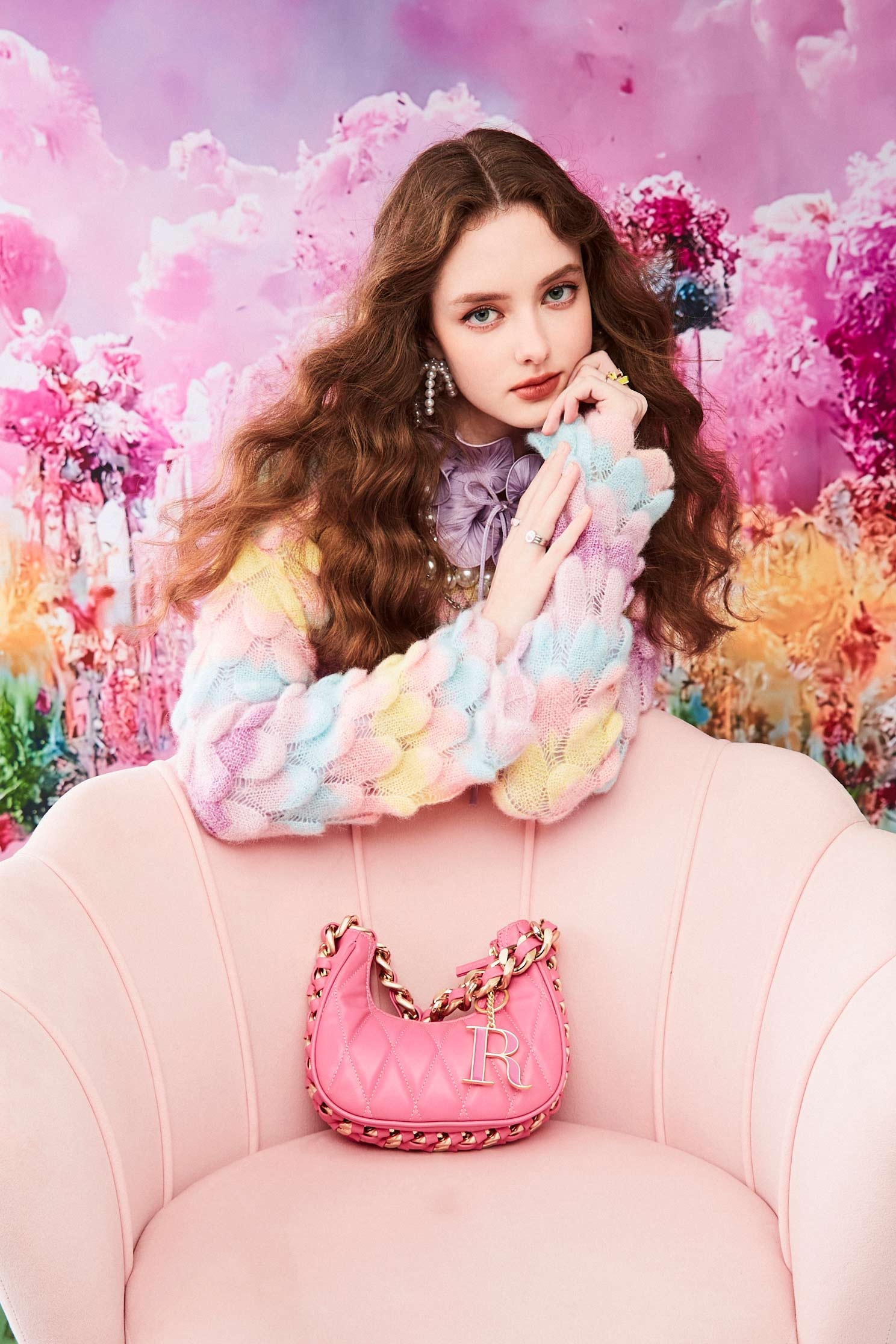 馬卡龍色美人魚針織上衣馬卡龍色美人魚針織上衣,上衣,人氣商品,秋冬穿搭,針織,針織衫