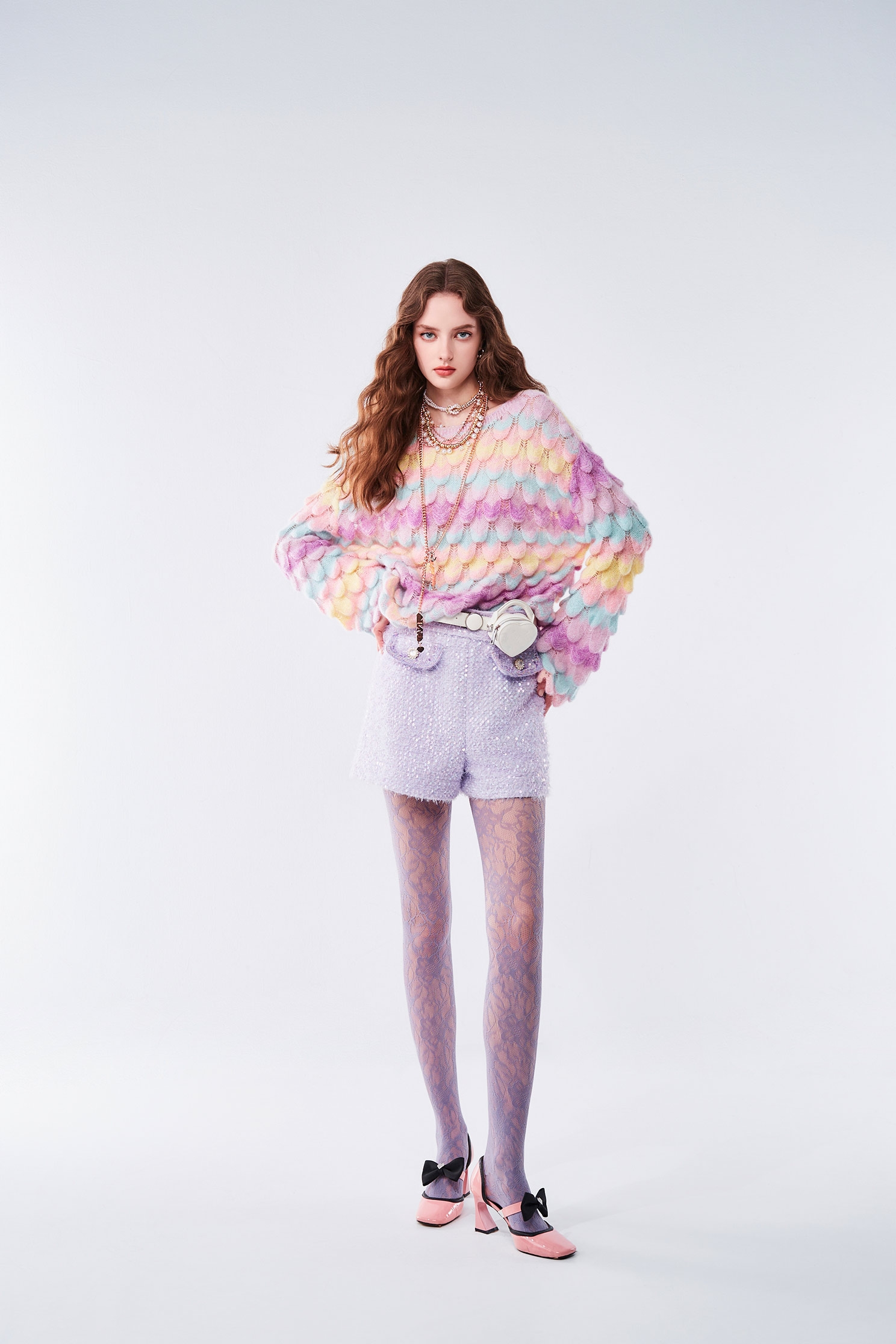 馬卡龍色美人魚針織上衣馬卡龍色美人魚針織上衣,上衣,人氣商品,秋冬穿搭,針織,針織衫