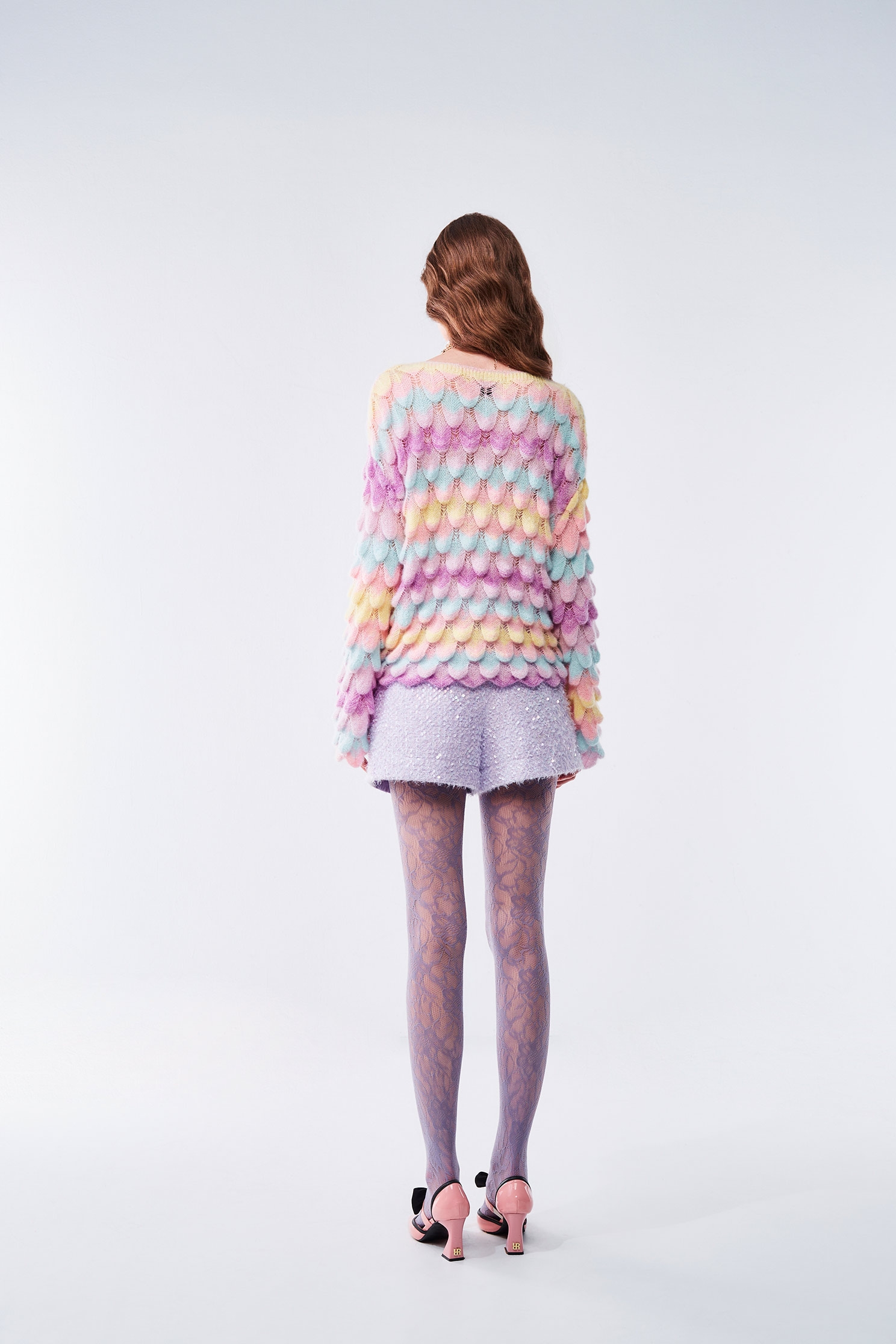 馬卡龍色美人魚針織上衣馬卡龍色美人魚針織上衣,上衣,人氣商品,秋冬穿搭,針織,針織衫