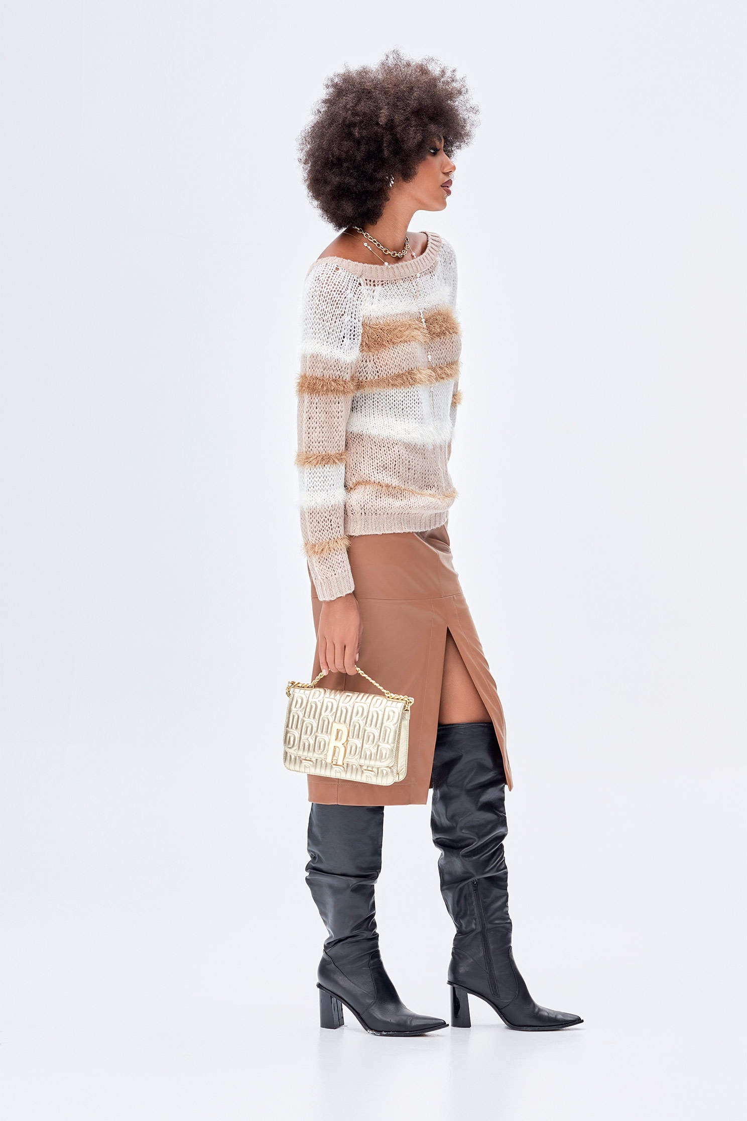 雌鹿色漸層馬海毛針織上衣雌鹿色漸層馬海毛針織上衣,上衣,秋冬穿搭,針織,針織衫