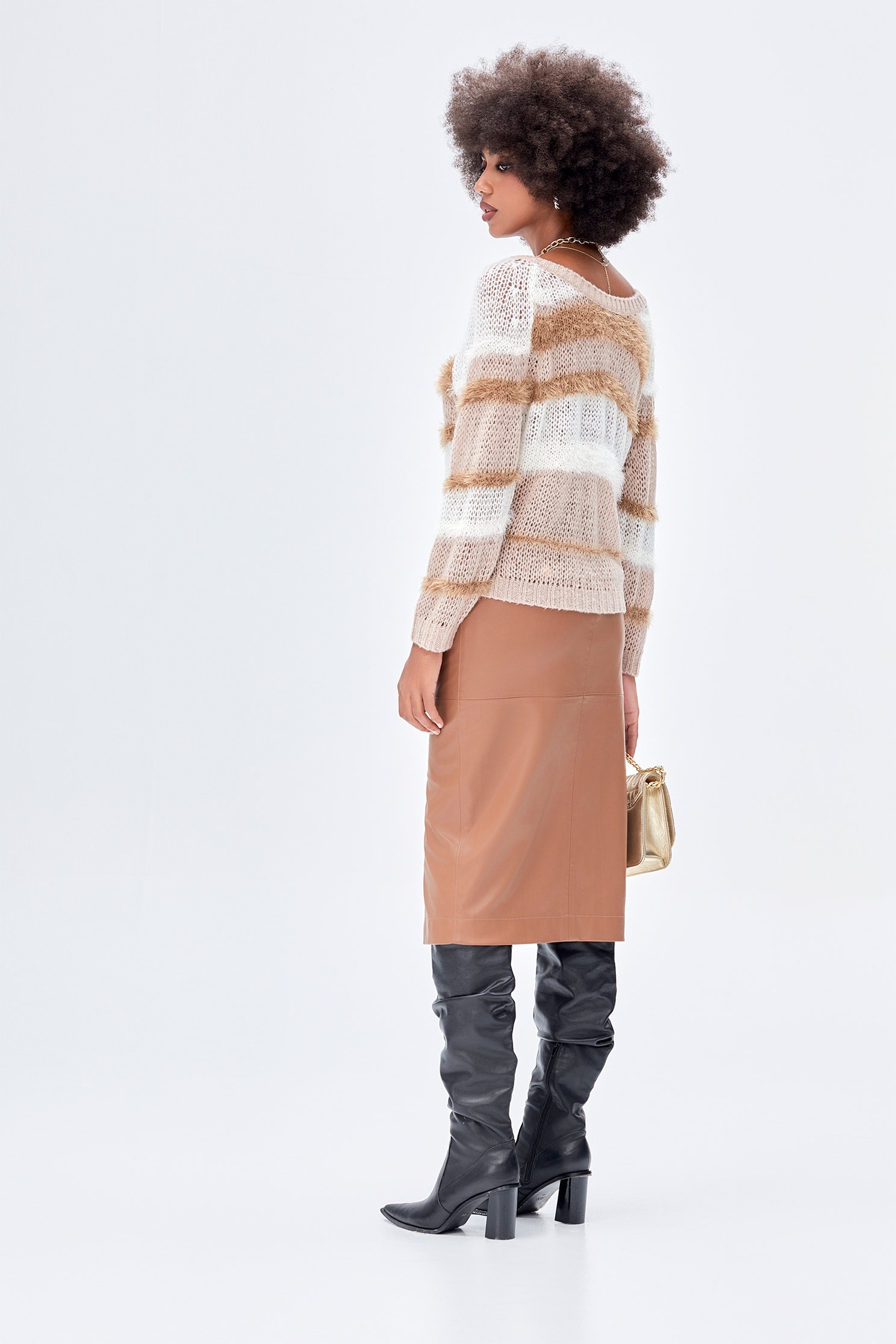 雌鹿色漸層馬海毛針織上衣雌鹿色漸層馬海毛針織上衣,上衣,秋冬穿搭,針織,針織衫