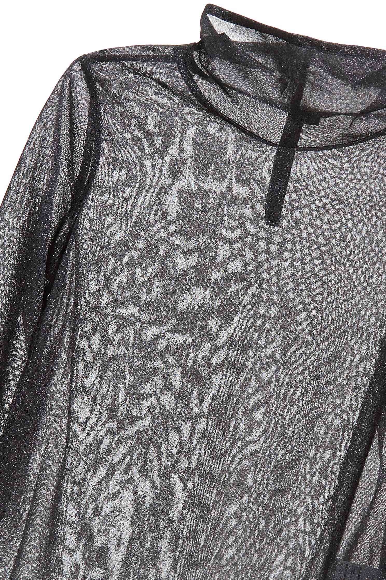 Black gillter turtleneck top,top,see-throughtop,longsleevetop,turtlenecktop,blacktop